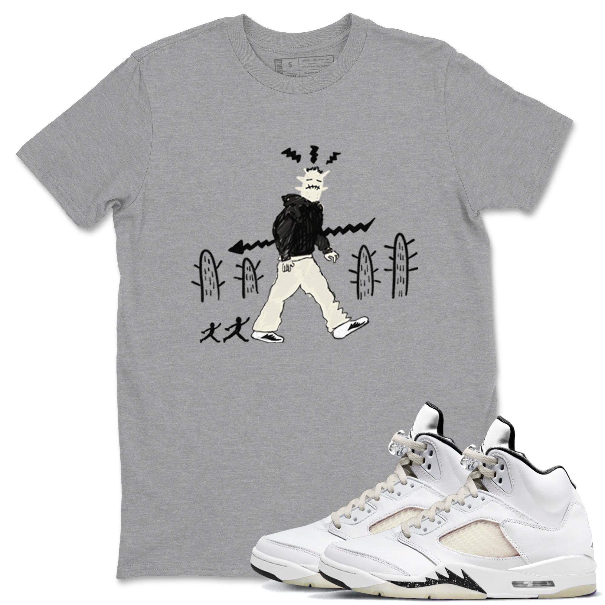 Cactus Man snkmatch Tees - Air Jordan 5 Sail