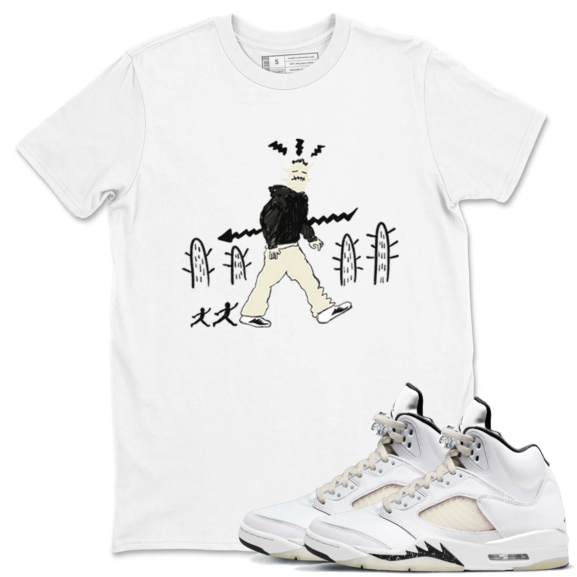 Cactus Man snkmatch Tees - Air Jordan 5 Sail