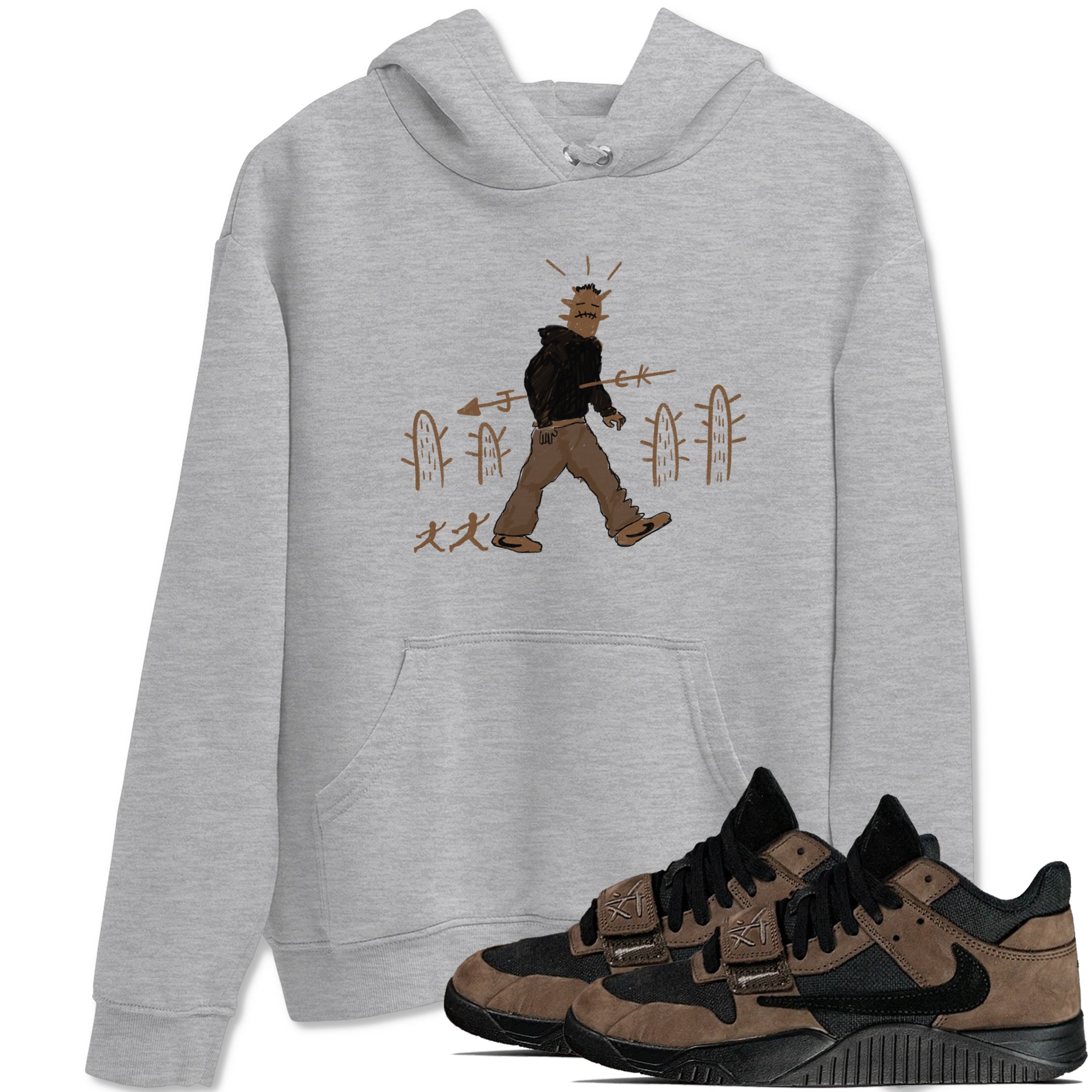 Cactus Man snkmatch Tees - Jordan Jumpman Jack Travis Scott Dark Mocha