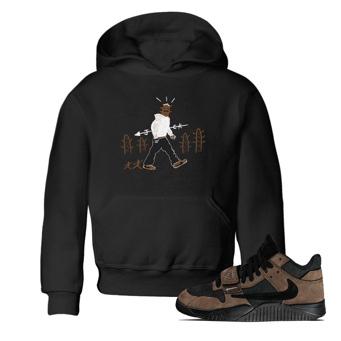 Cactus Man snkmatch Tees Kids - Jordan Jumpman Jack Travis Scott Dark Mocha