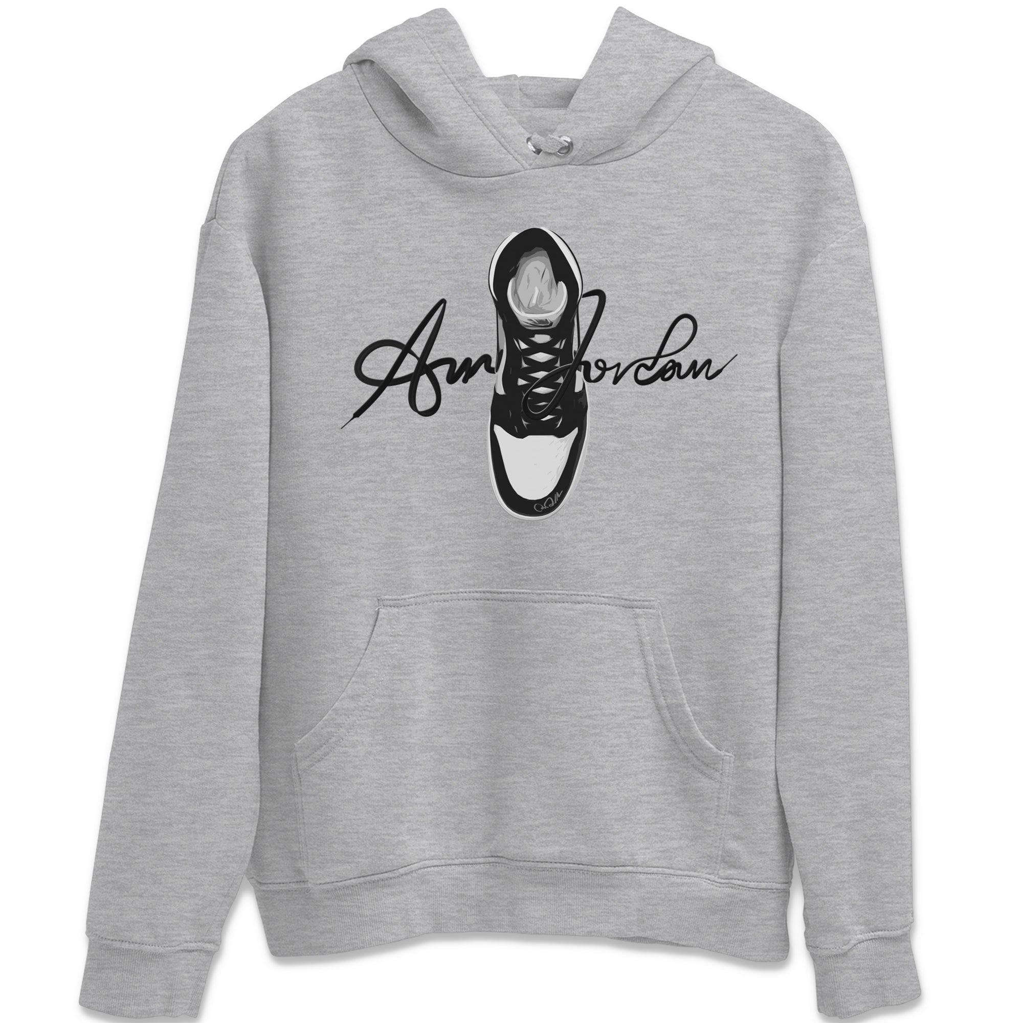 Caligraphy Shoe Lace Unisex Tops - Air Jordan 1 Black White
