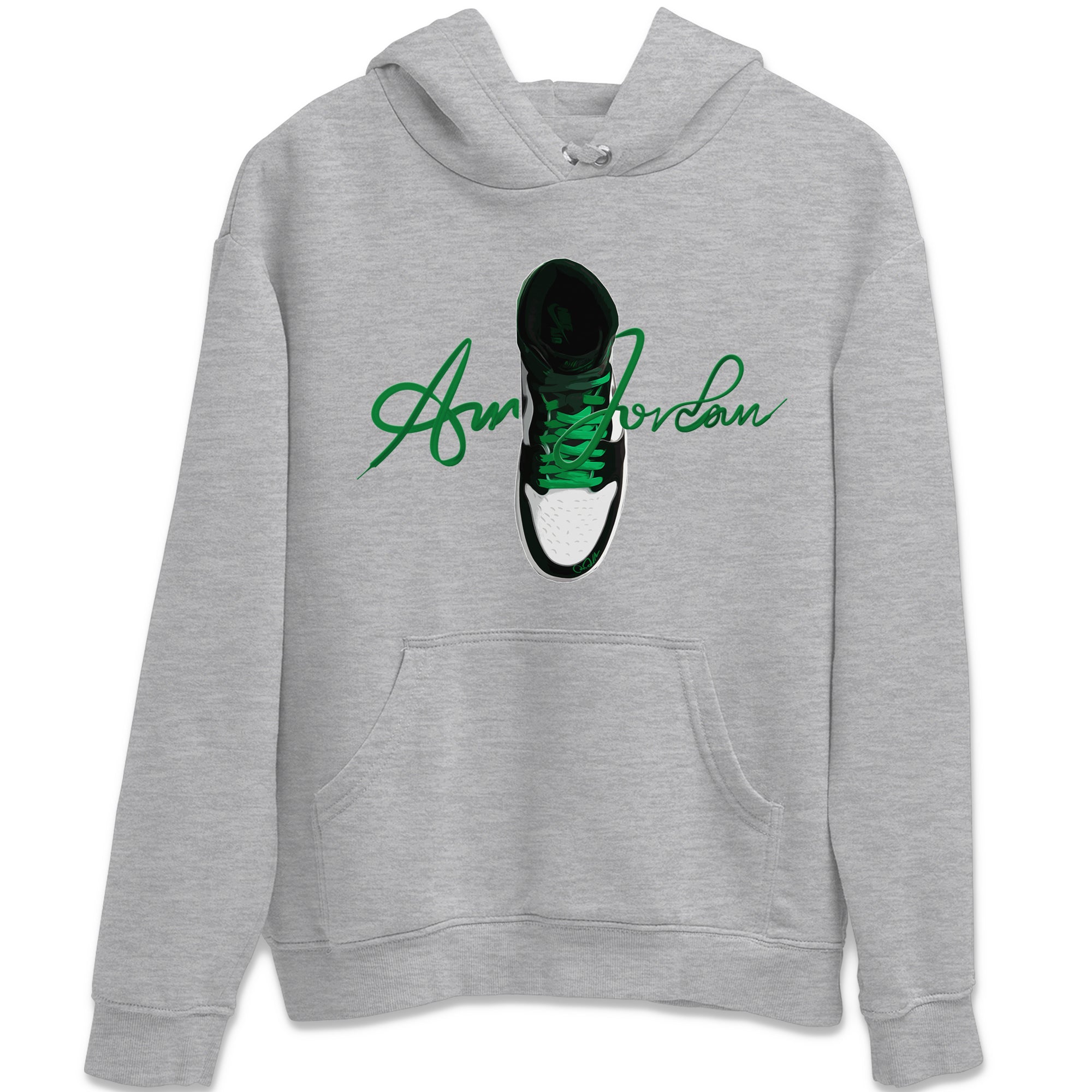 Caligraphy Shoe Lace Unisex Tops - Air Jordan 1 Celtics
