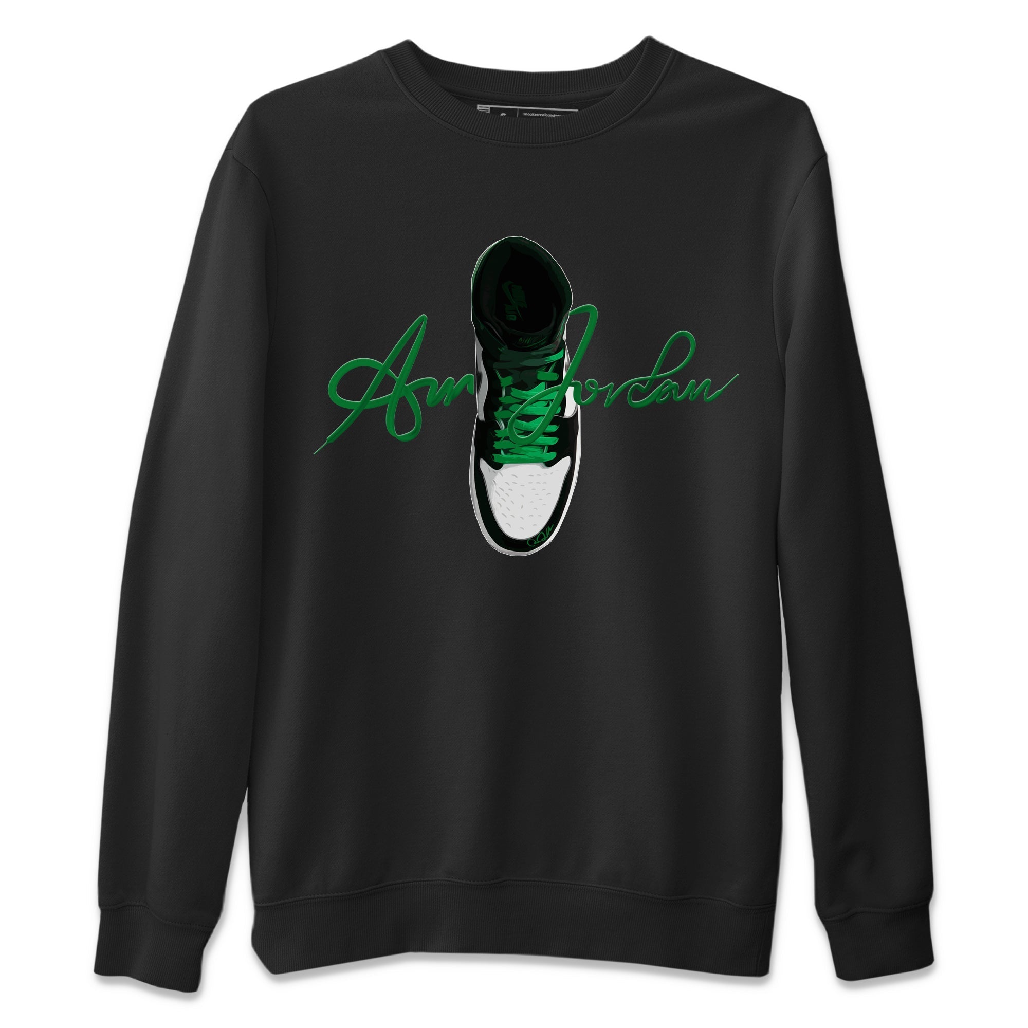 Caligraphy Shoe Lace Unisex Tops - Air Jordan 1 Celtics