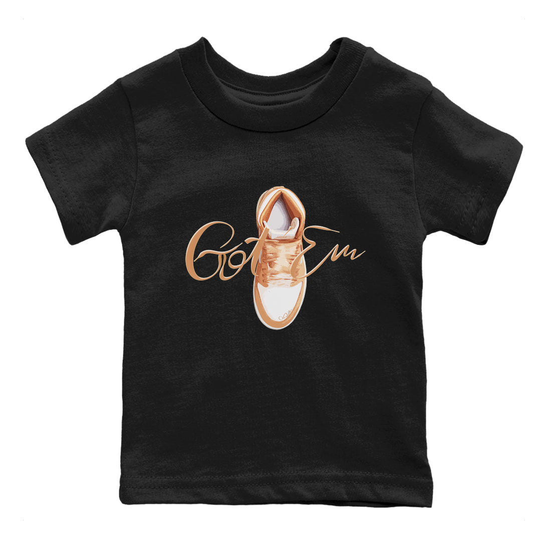 Caligraphy Shoe Lace snkmatch Tee Kids - Air Jordan 1 Praline