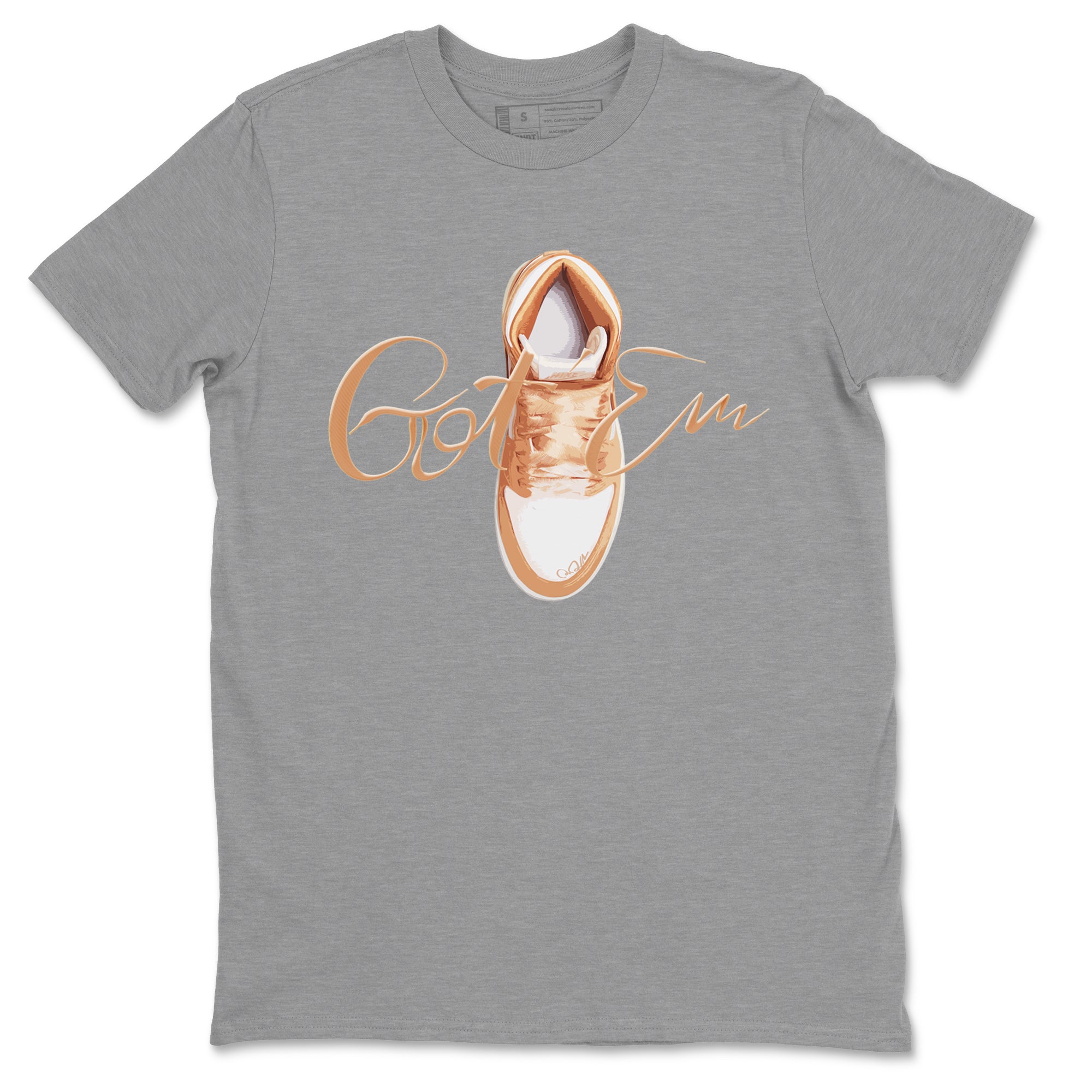 Caligraphy Shoe Lace snkmatch Tee - Air Jordan 1 Praline