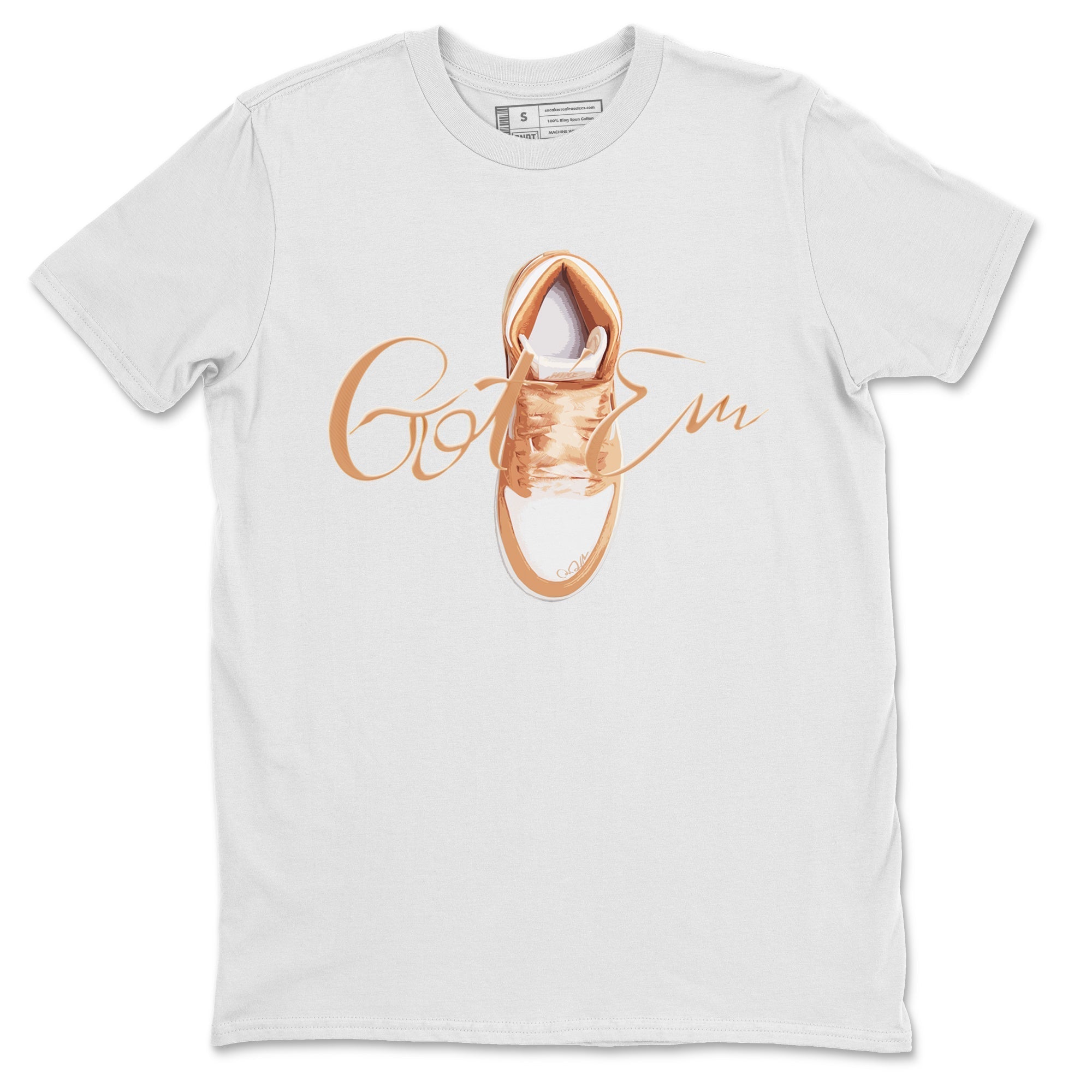 Caligraphy Shoe Lace snkmatch Tee - Air Jordan 1 Praline