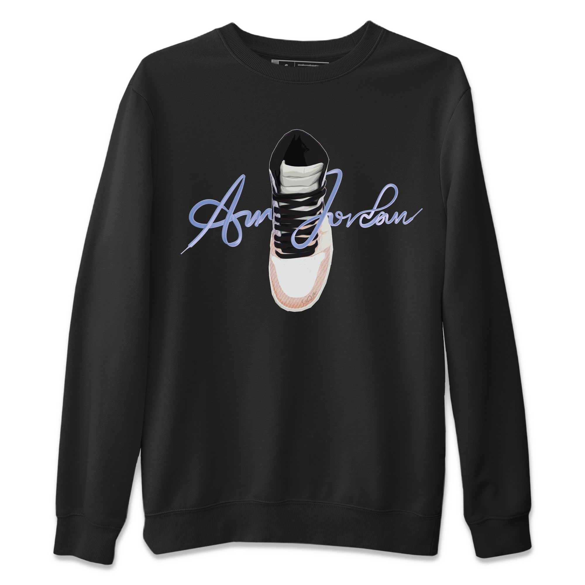 Caligraphy Shoe Lace Unisex Tops - Air Jordan 1 Skyline