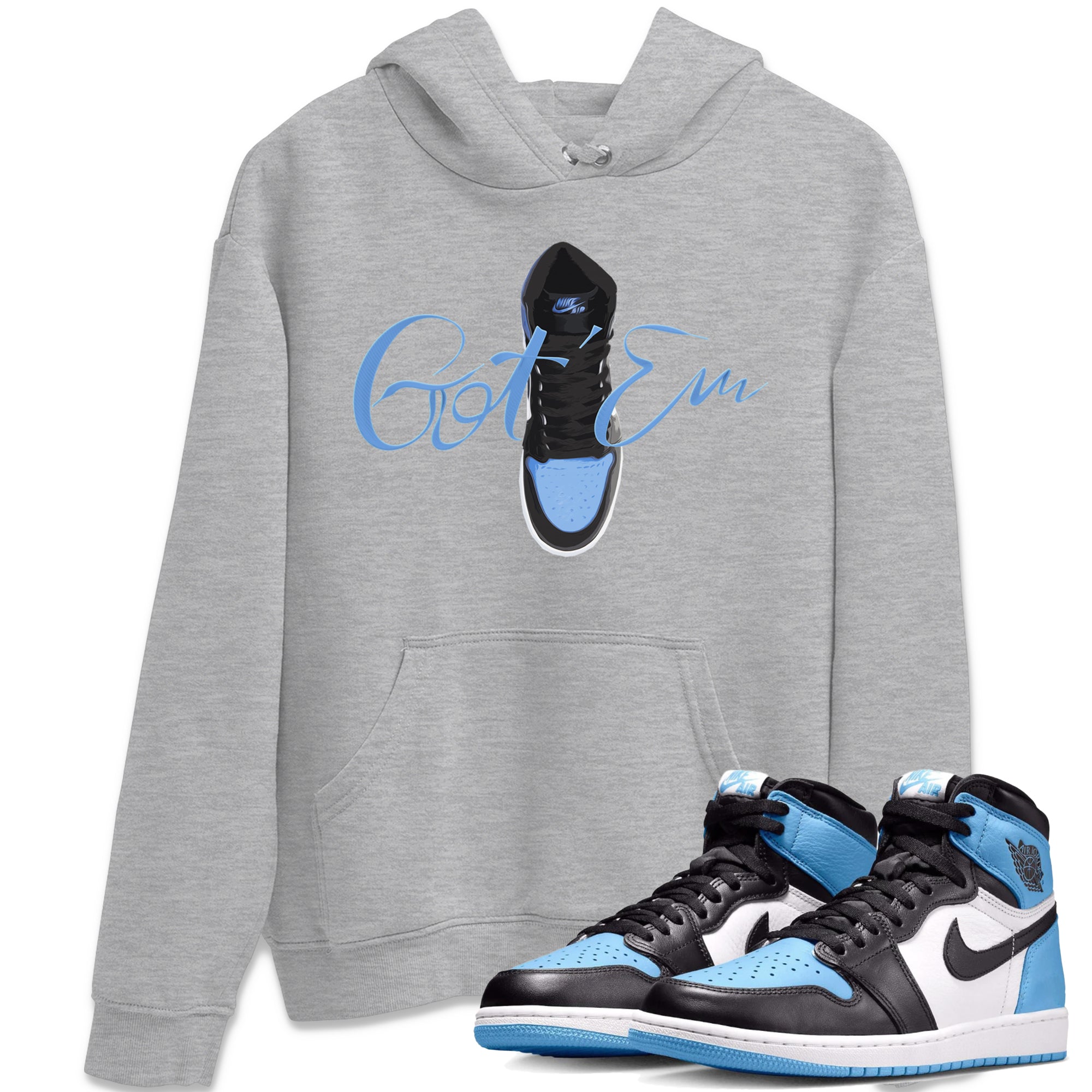 Caligraphy Shoe Lace Unisex Tops - Air Jordan 1 UNC Toe