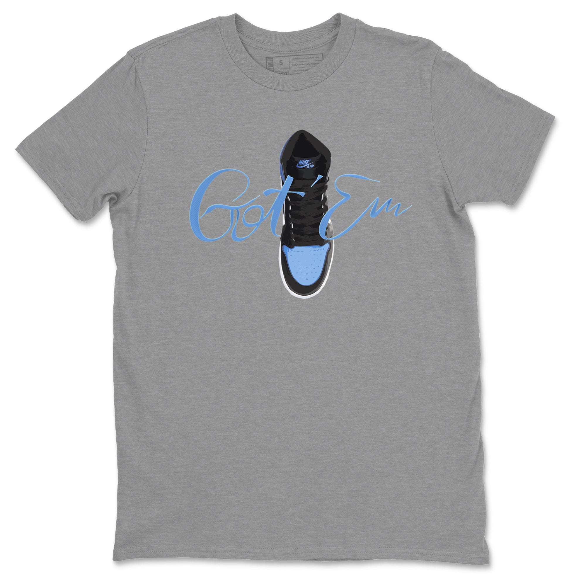 Caligraphy Shoe Lace Unisex Tops - Air Jordan 1 UNC Toe