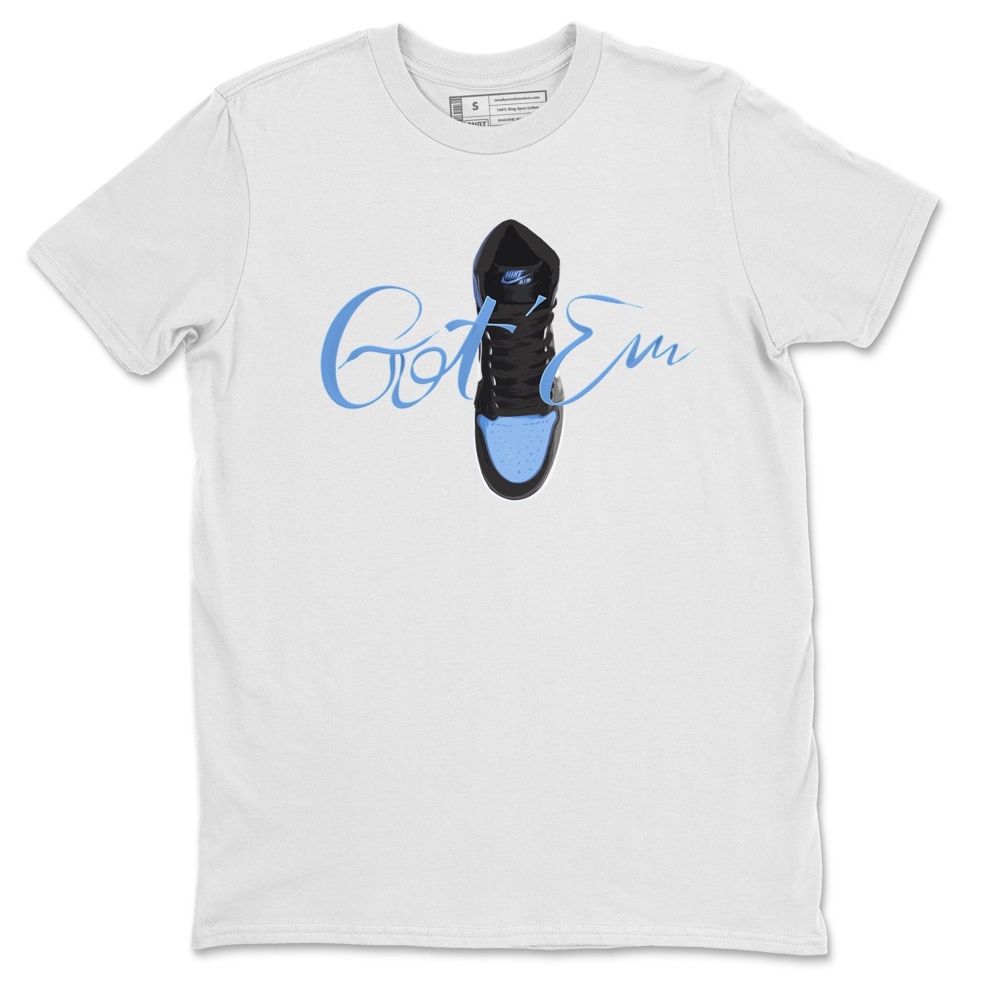 Caligraphy Shoe Lace Unisex Tops - Air Jordan 1 UNC Toe