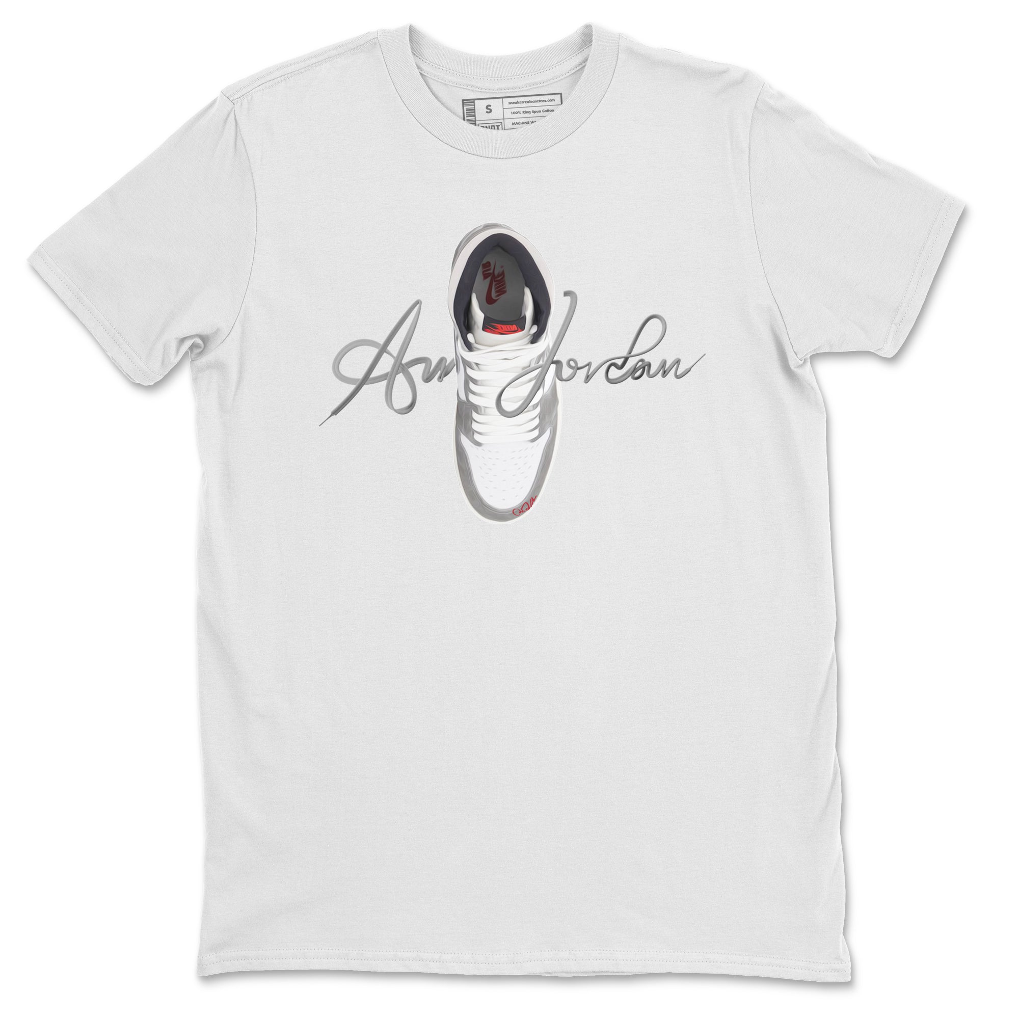 Caligraphy Shoe Lace Unisex Tops - Air Jordan 1 Washed Heritage