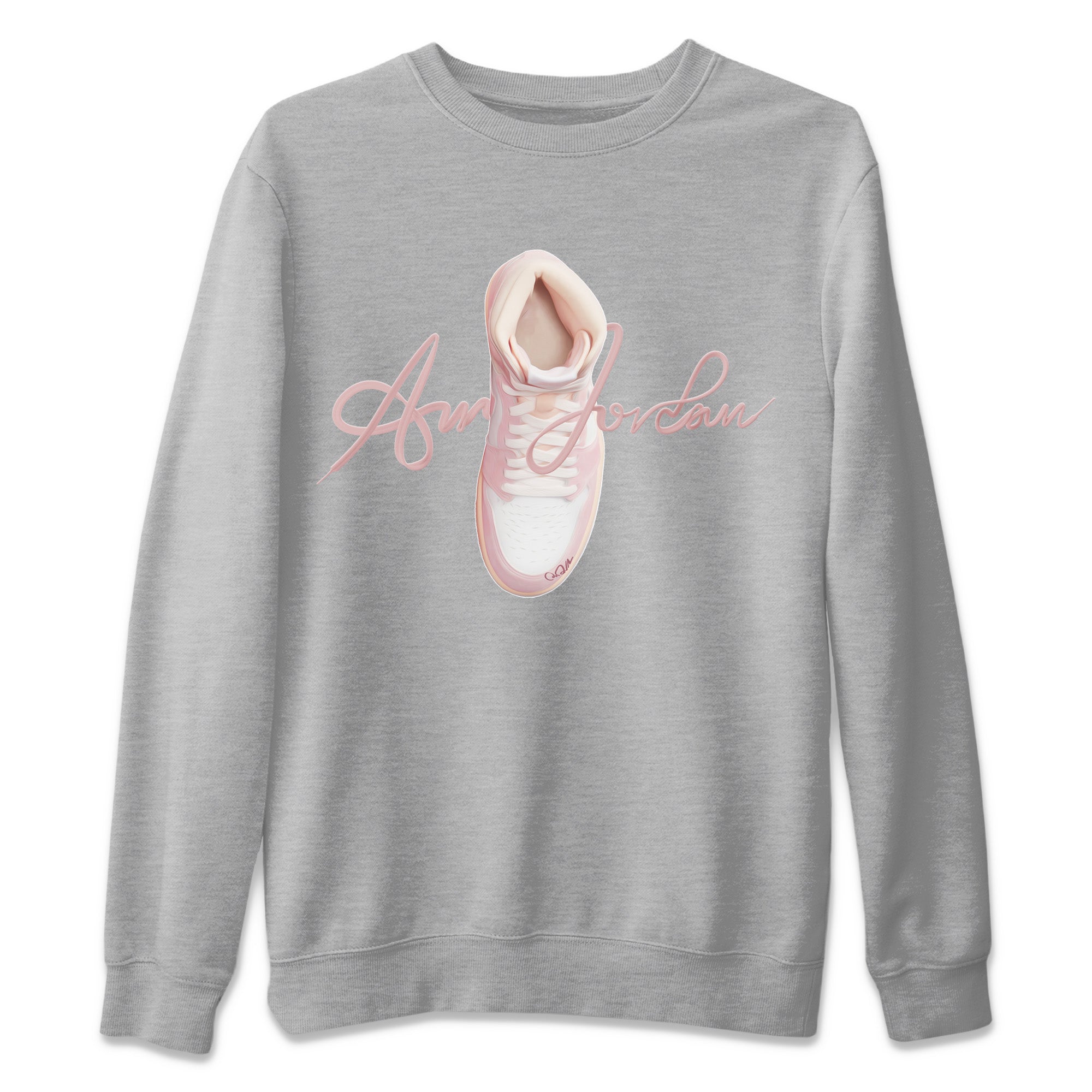 Caligraphy Shoe Lace Unisex Tops - Air Jordan 1 Washed Pink
