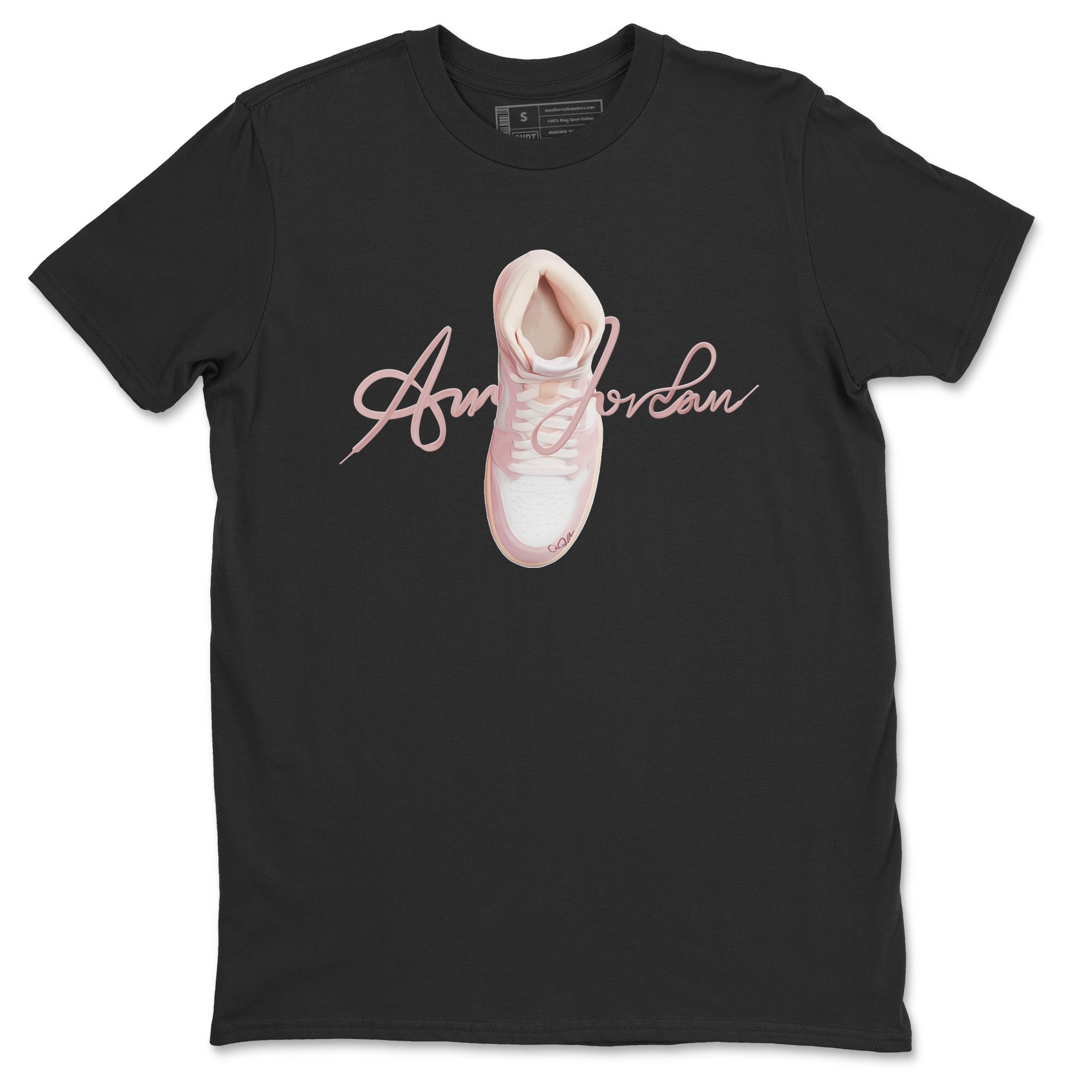 Caligraphy Shoe Lace Unisex Tops - Air Jordan 1 Washed Pink