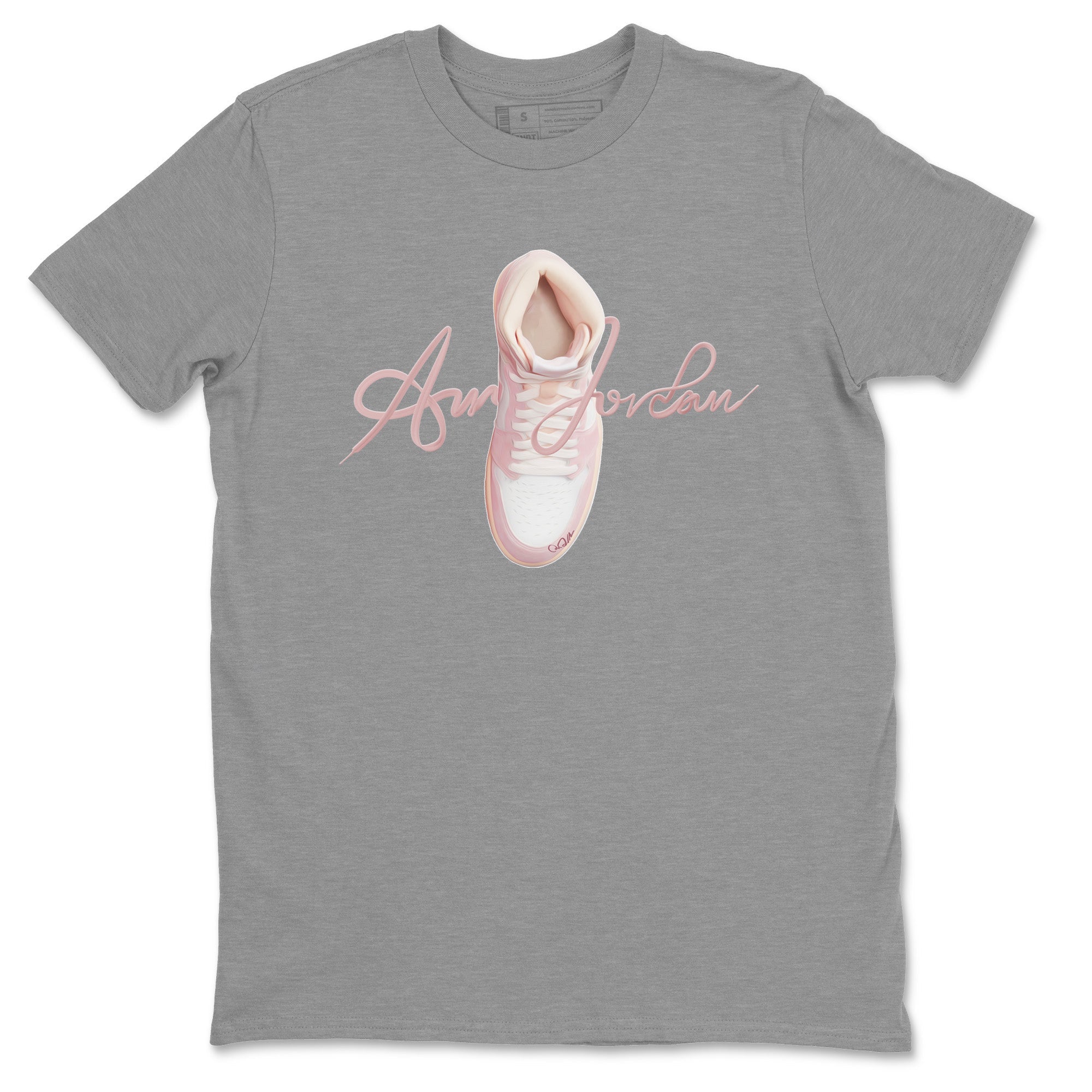 Caligraphy Shoe Lace Unisex Tops - Air Jordan 1 Washed Pink