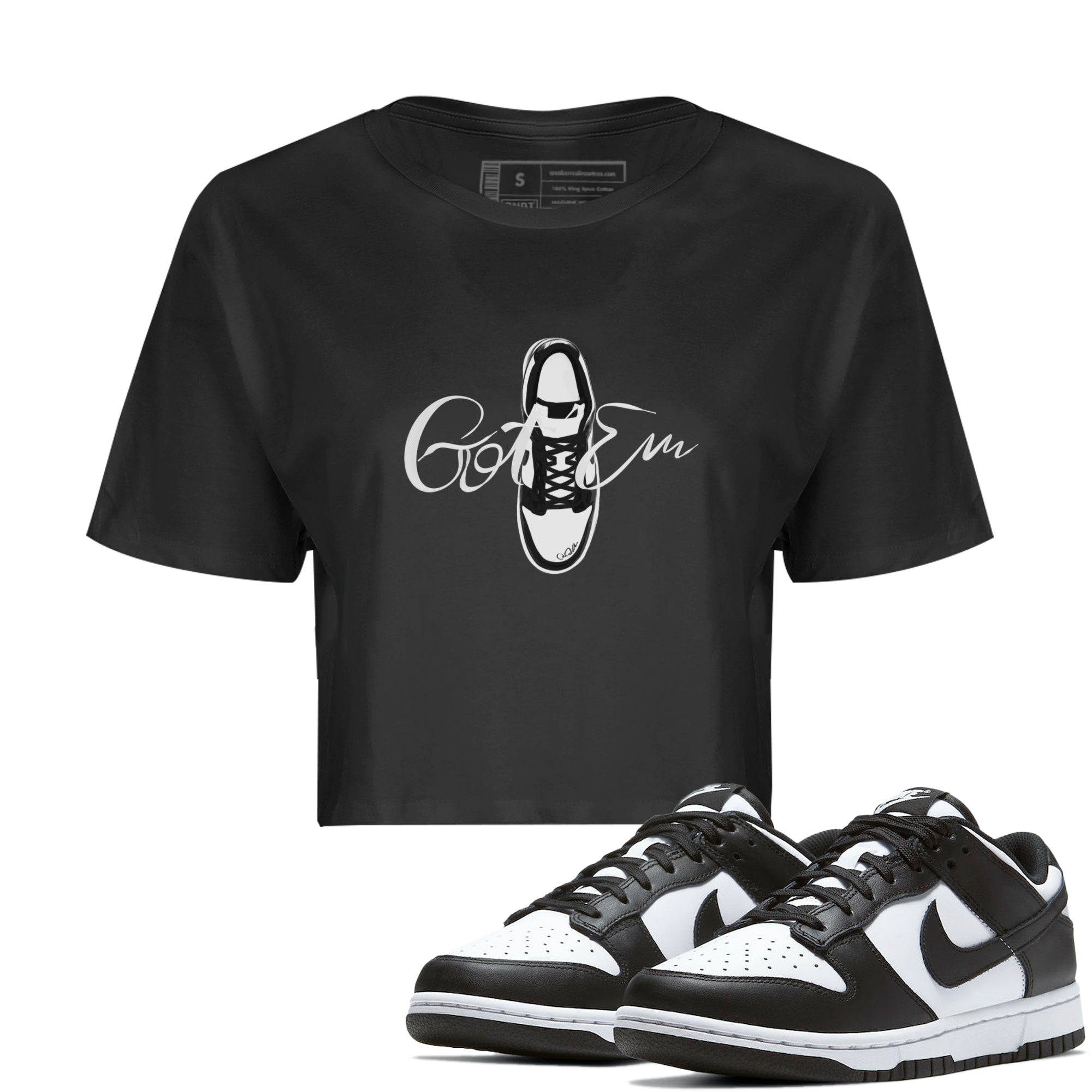 Caligraphy Shoe Lace Women's Tops - Dunk Panda