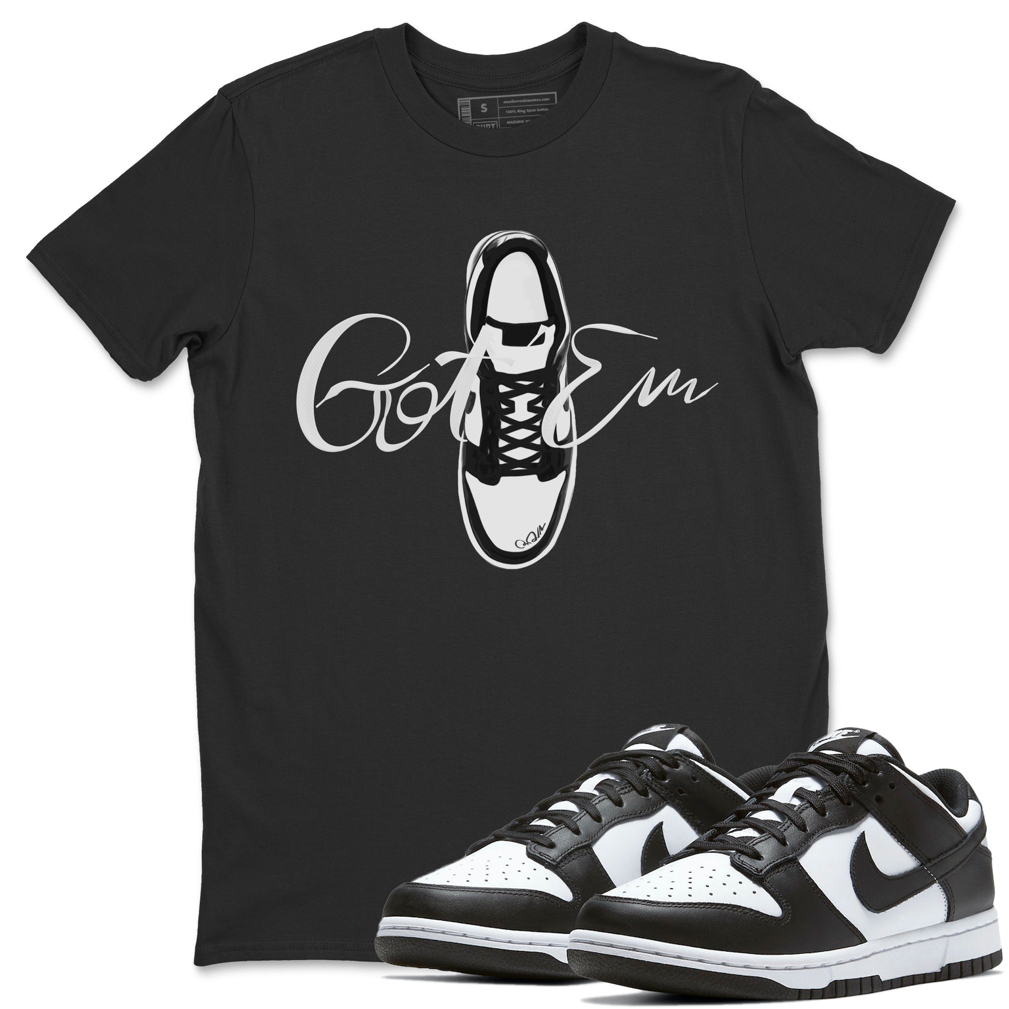 Caligraphy Shoe Lace Unisex Tops - Dunk Panda