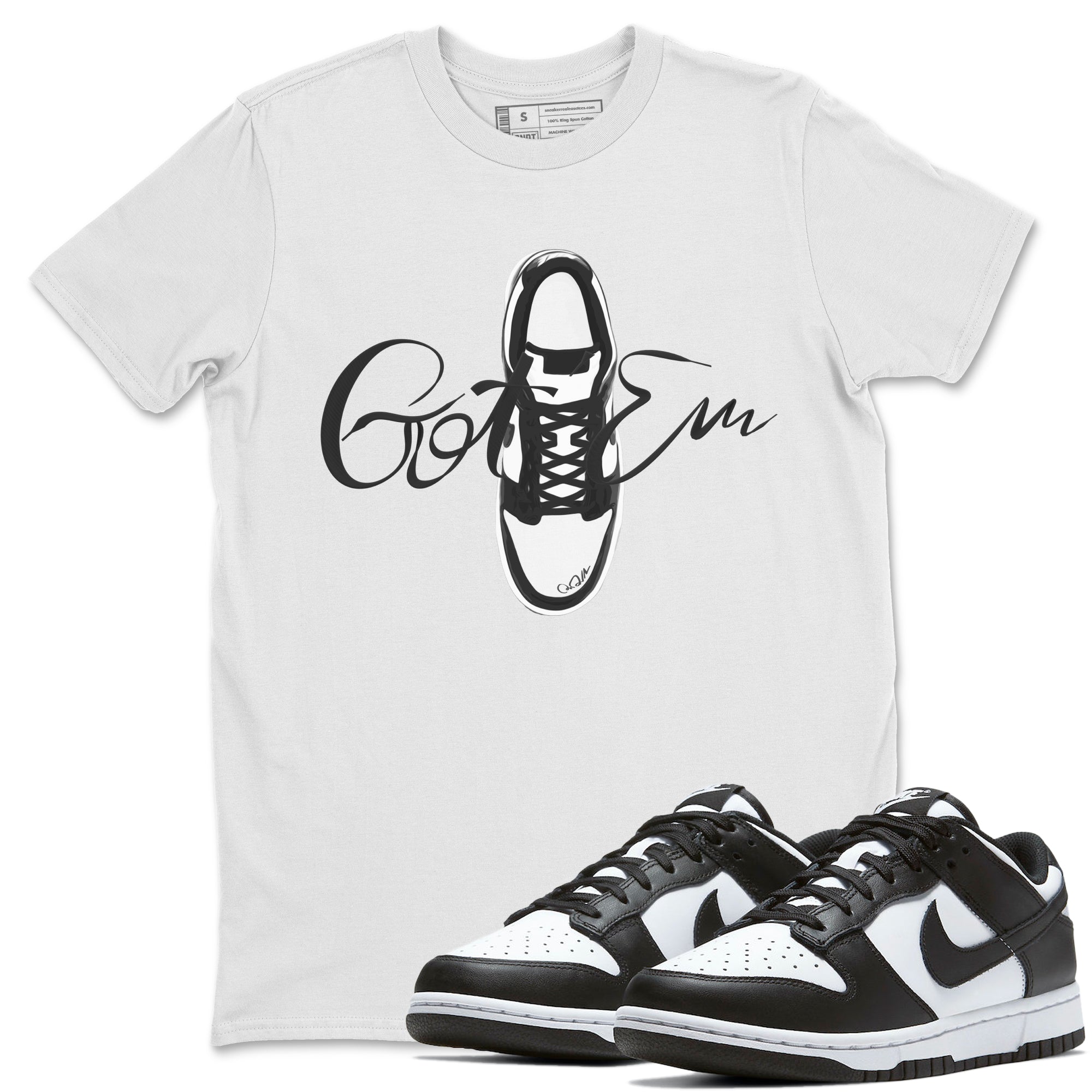 Caligraphy Shoe Lace Unisex Tops - Dunk Panda