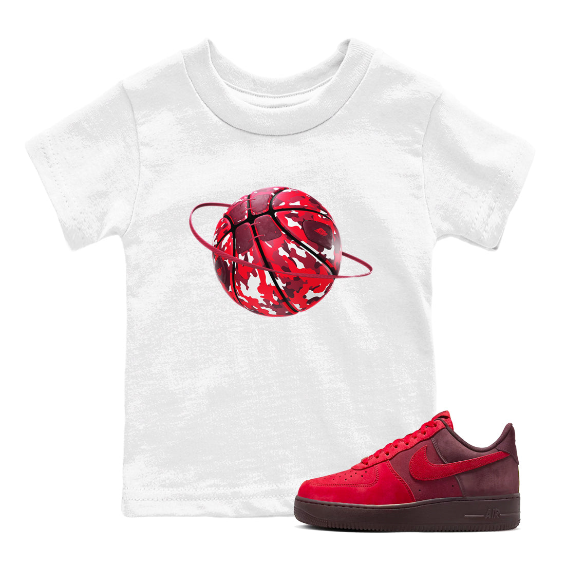Camo Basketball Planet snkmatch Tees Kids - Air Force 1 Layers Of Love