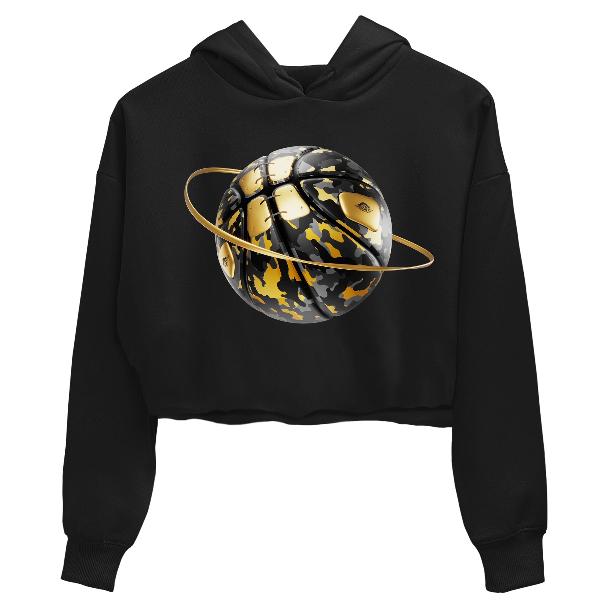 Camo Basketball Planet snkmatch Women's Top - Air Jordan 1 Black Metallic Gold