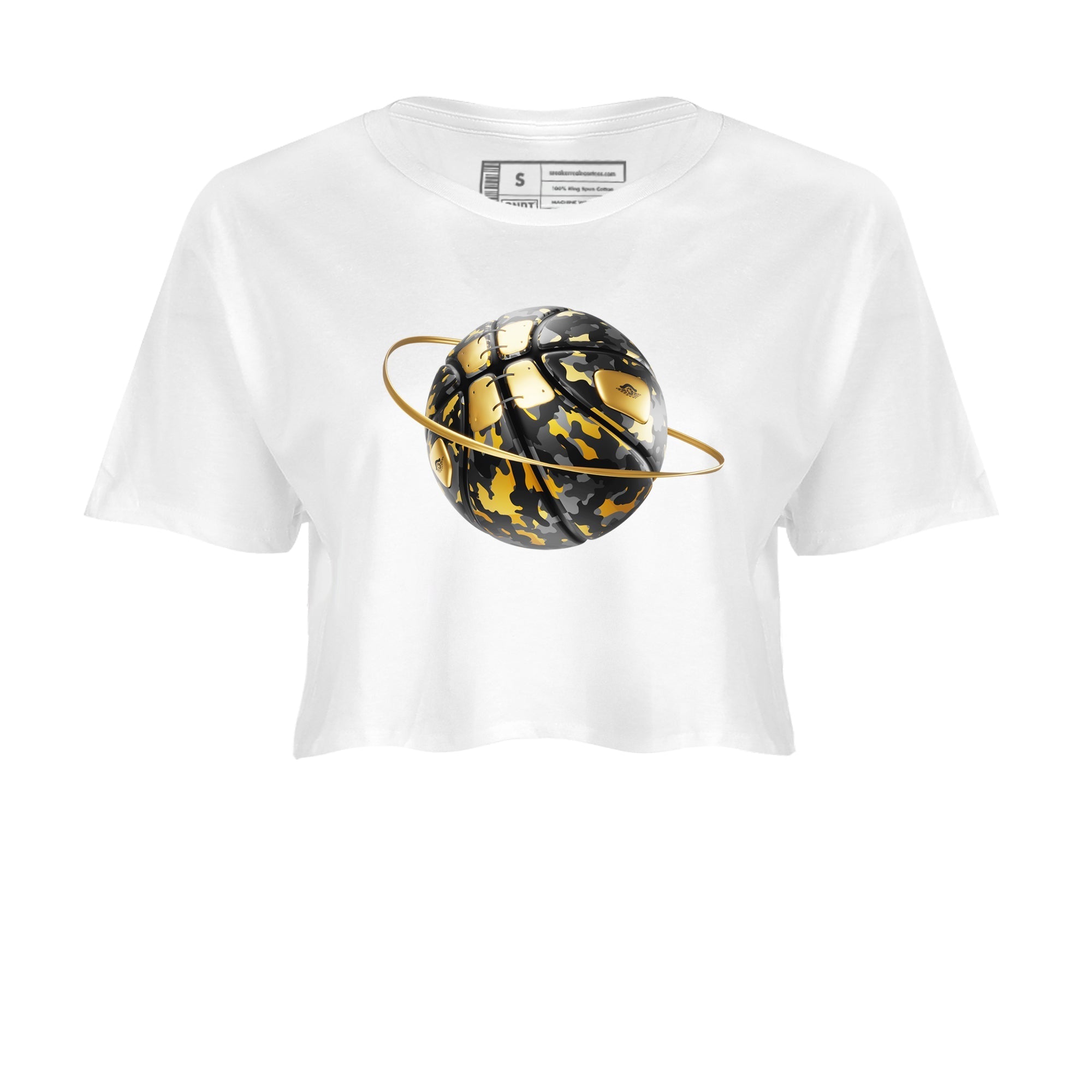 Camo Basketball Planet snkmatch Women's Top - Air Jordan 1 Black Metallic Gold