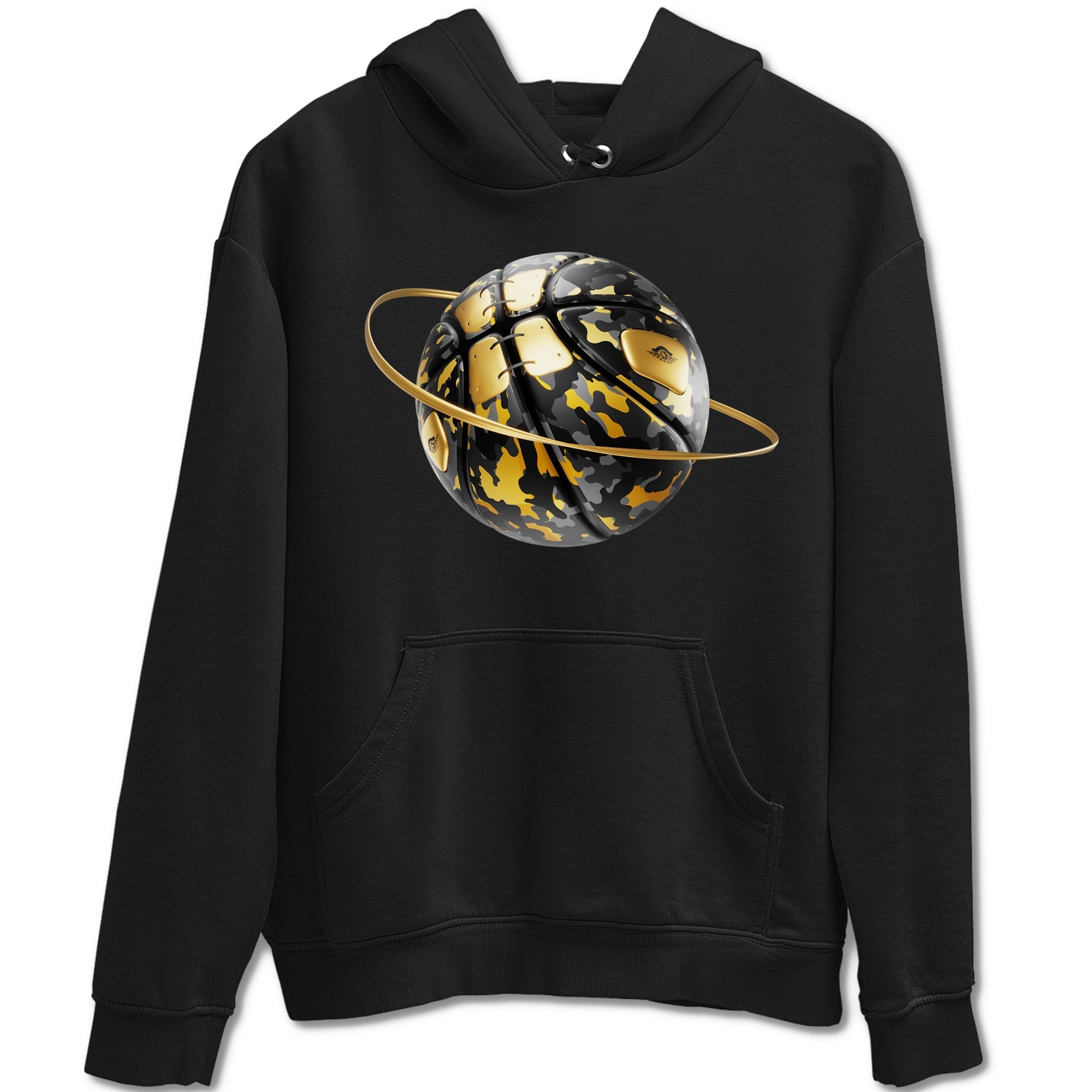 Camo Basketball Planet snkmatch Tees - Air Jordan 1 Black Metallic Gold