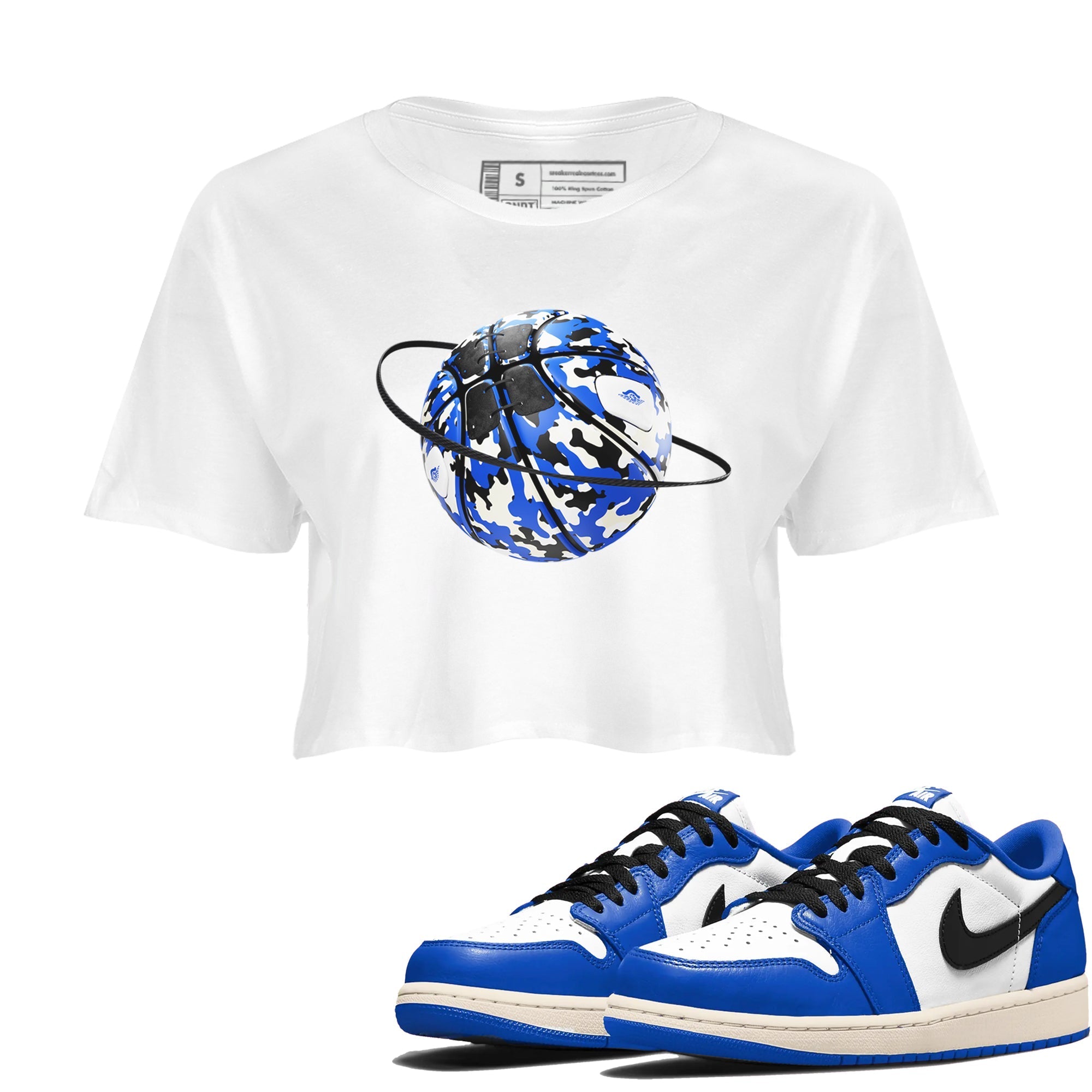 Camo Basketball Planet snkmatch Women's Top - Air Jordan 1 Game Royal