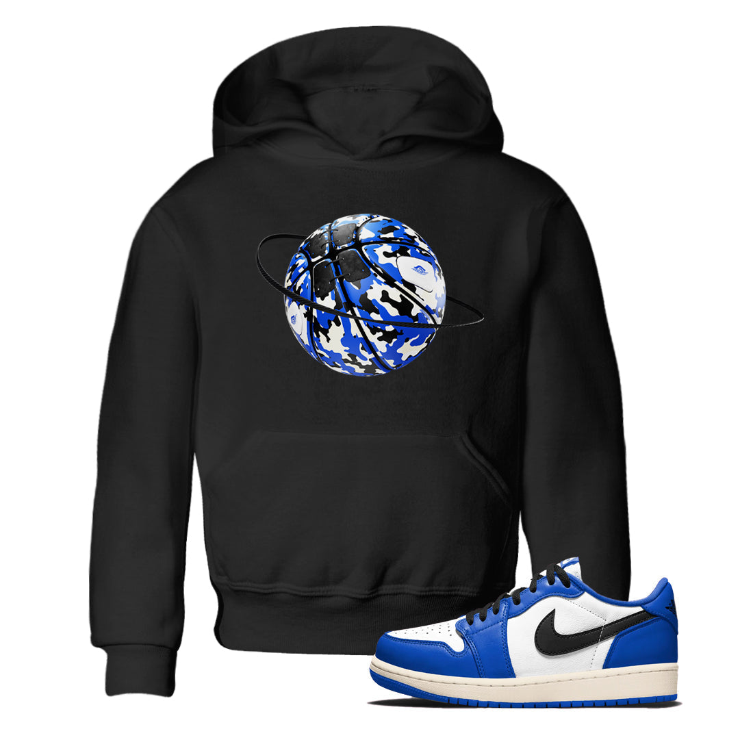 Camo Basketball Planet snkmatch Tees Kids - Air Jordan 1 Game Royal