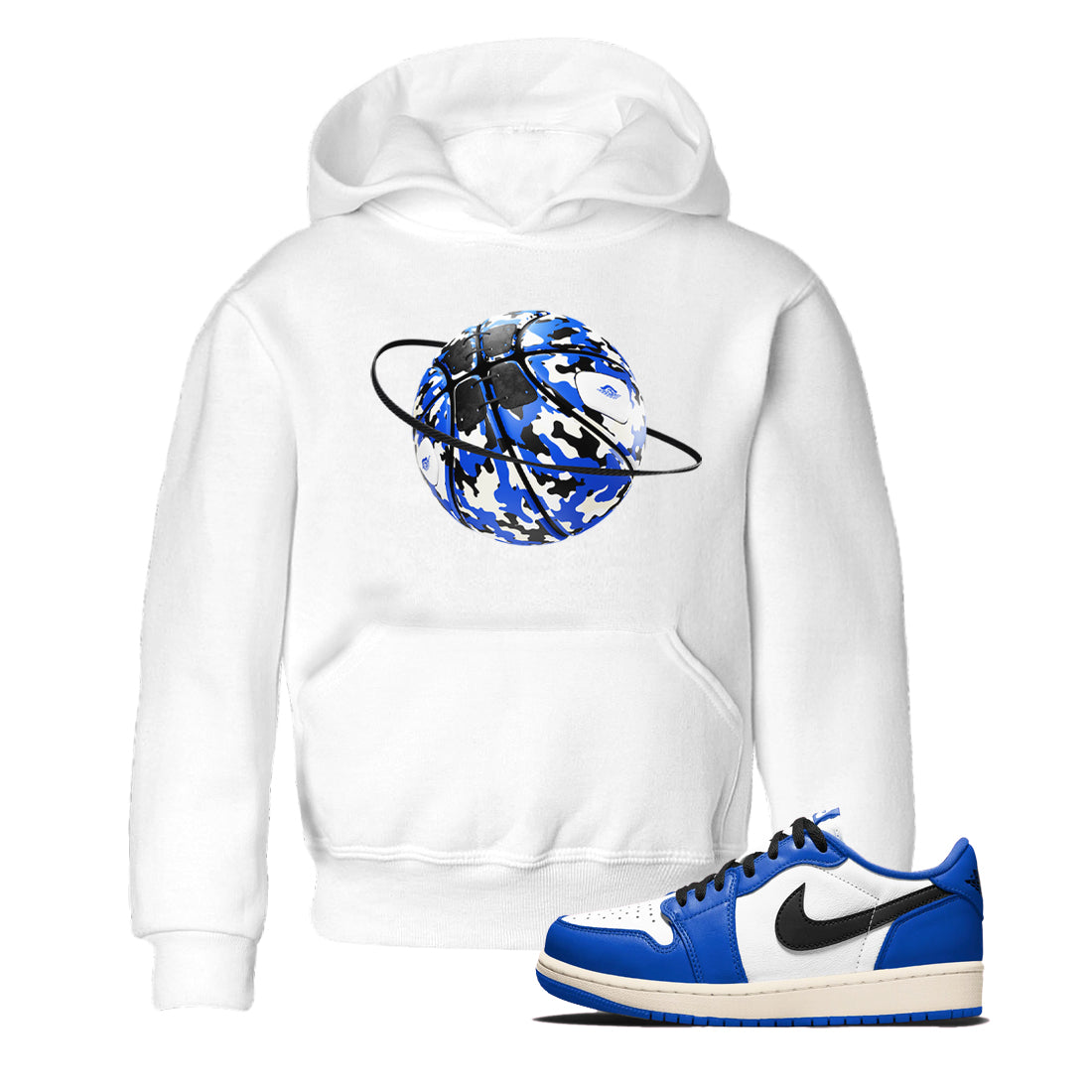 Camo Basketball Planet snkmatch Tees Kids - Air Jordan 1 Game Royal