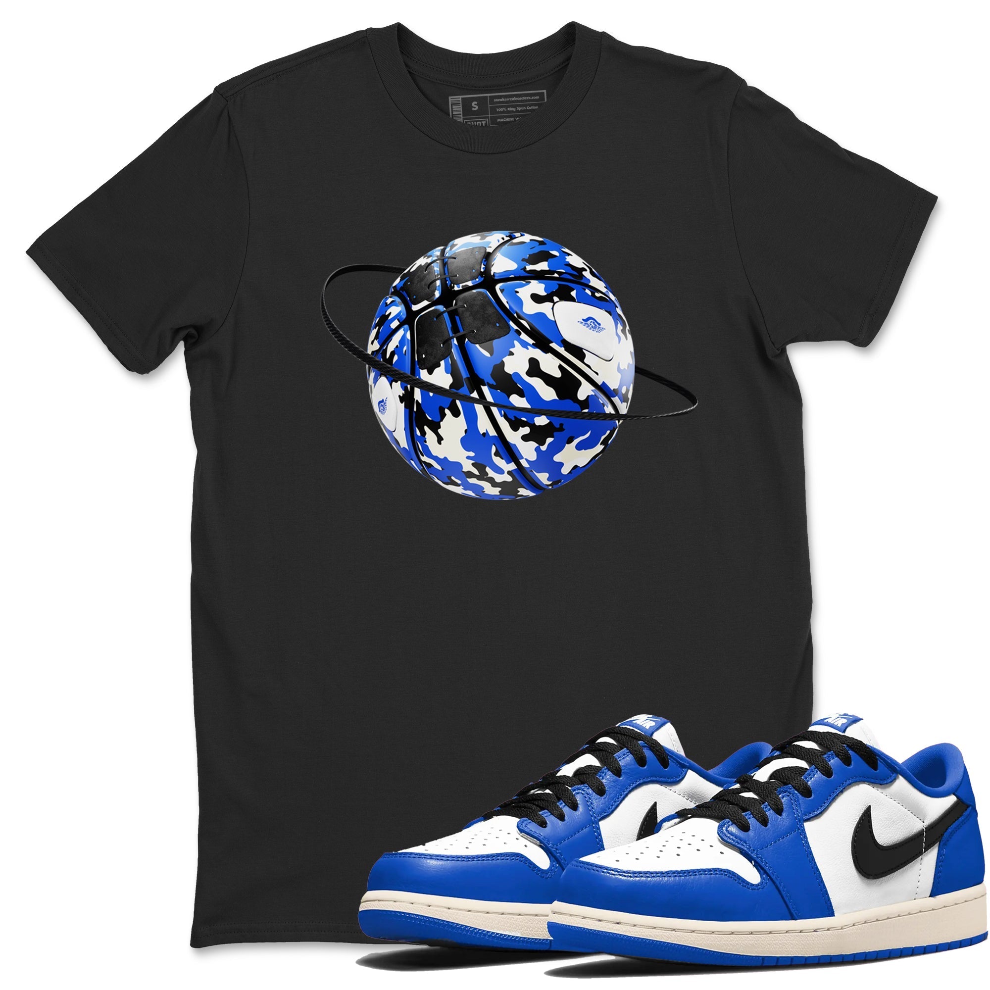 Camo Basketball Planet snkmatch Tees - Air Jordan 1 Game Royal