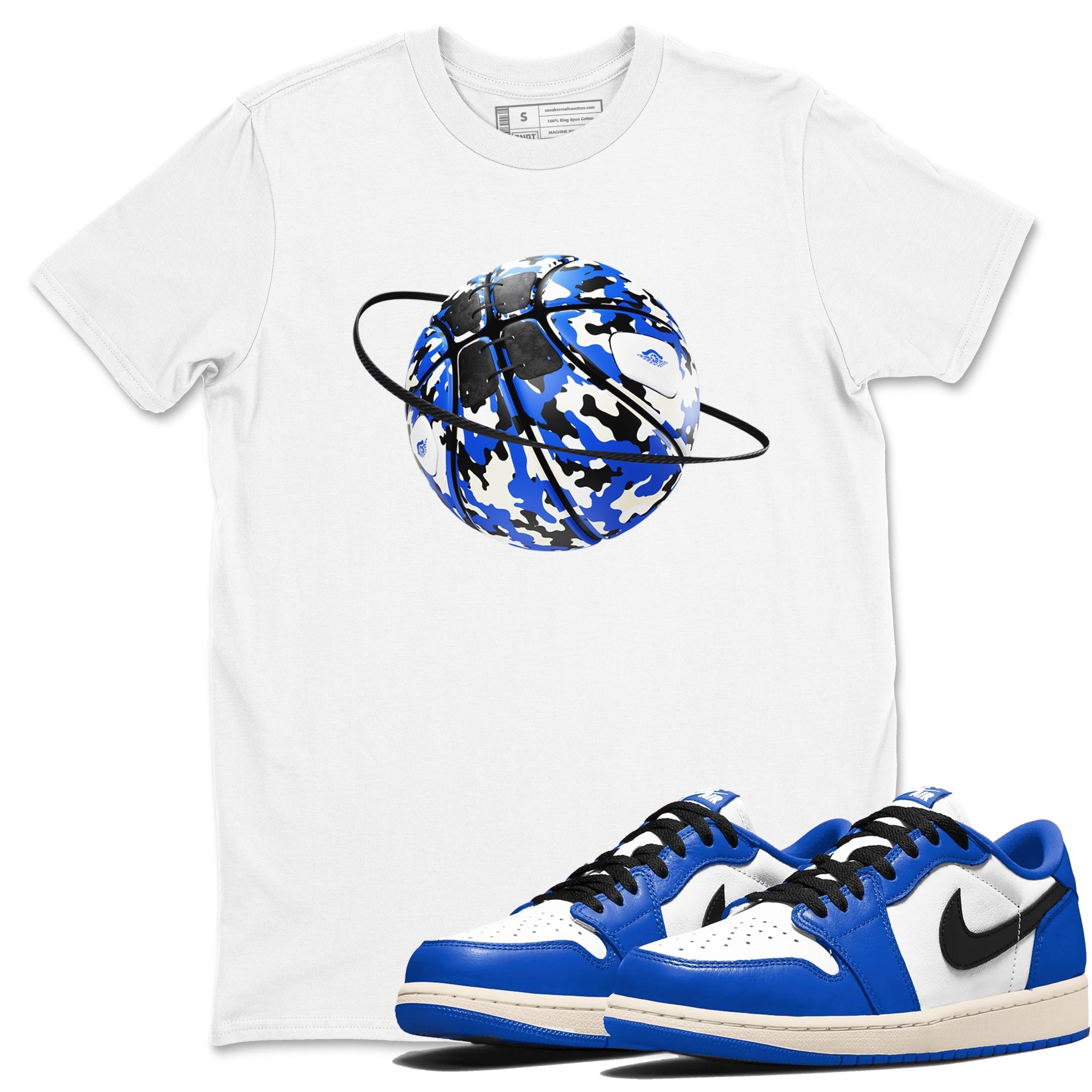 Camo Basketball Planet snkmatch Tees - Air Jordan 1 Game Royal