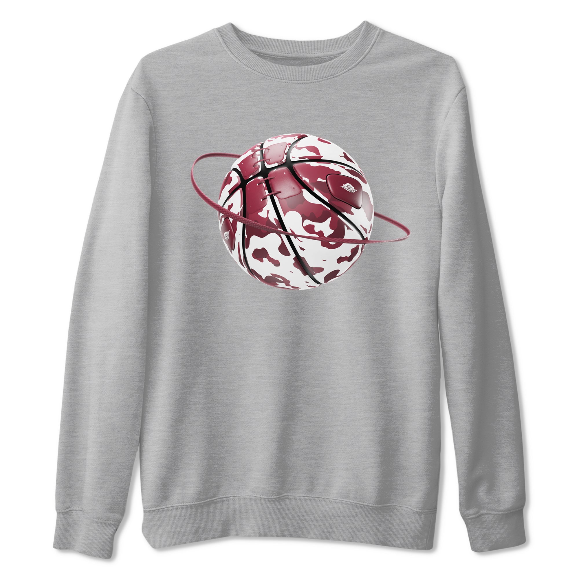 Camo Basketball Planet snkmatch Tee - Air Jordan 1 Metallic Burgundy