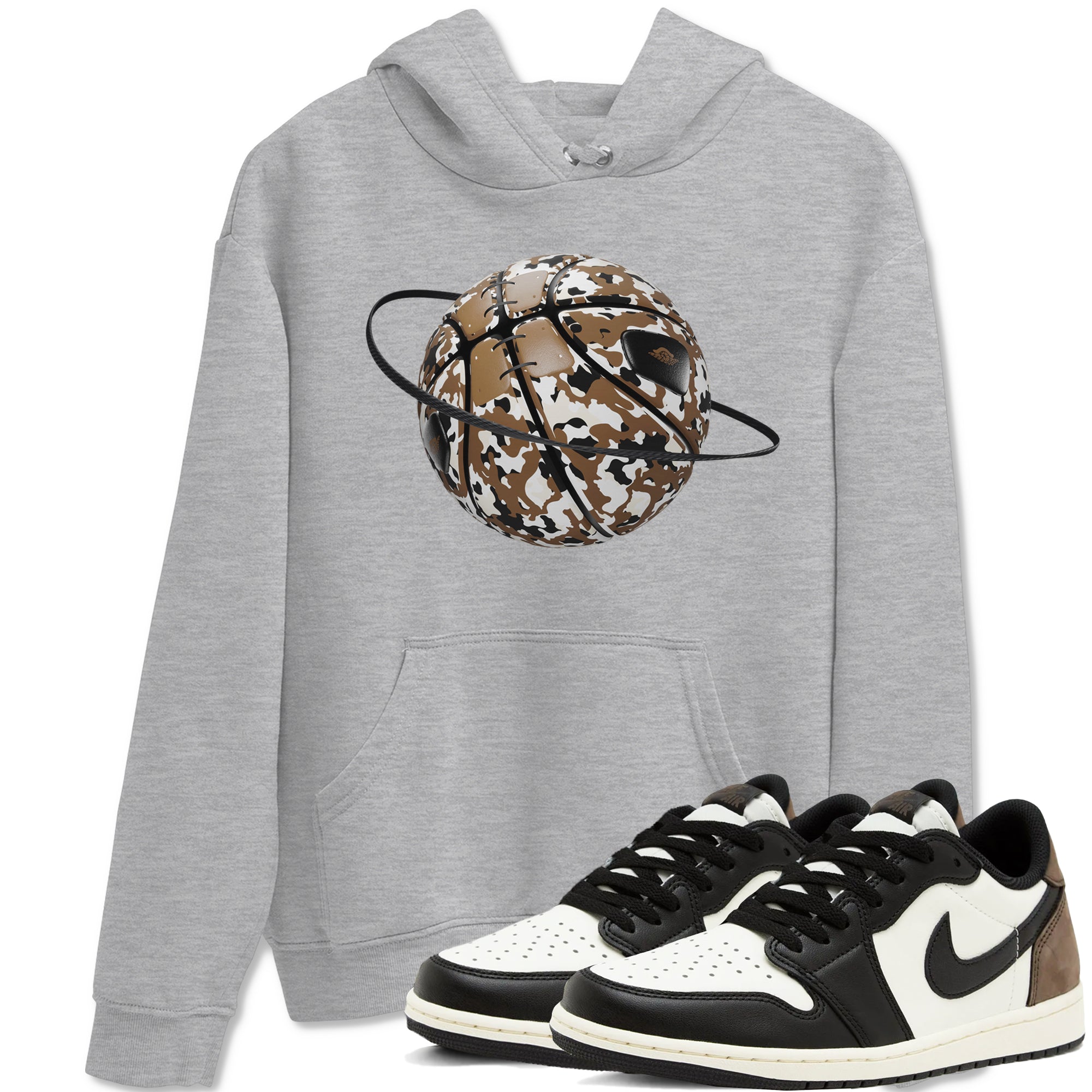 Camo Basketball Planet snkmatch Tees - Air Jordan 1 Mocha