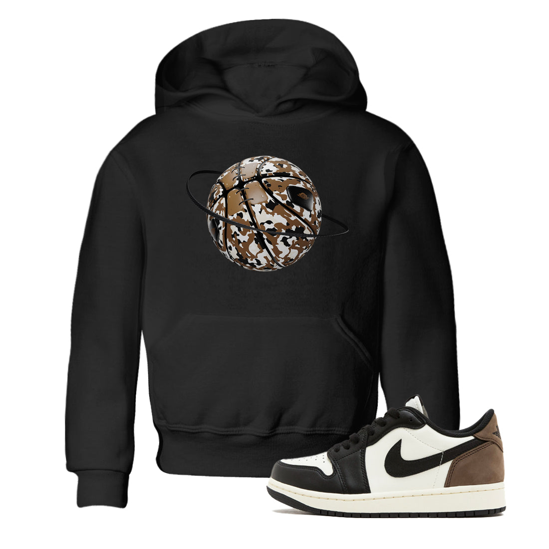 Camo Basketball Planet snkmatch Tees Kids - Air Jordan 1 Mocha