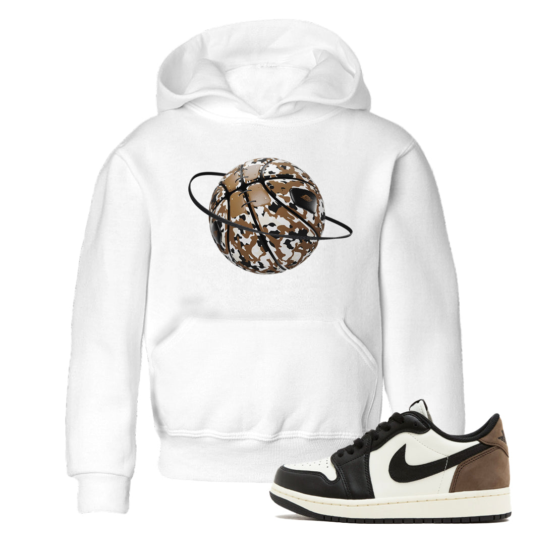 Camo Basketball Planet snkmatch Tees Kids - Air Jordan 1 Mocha