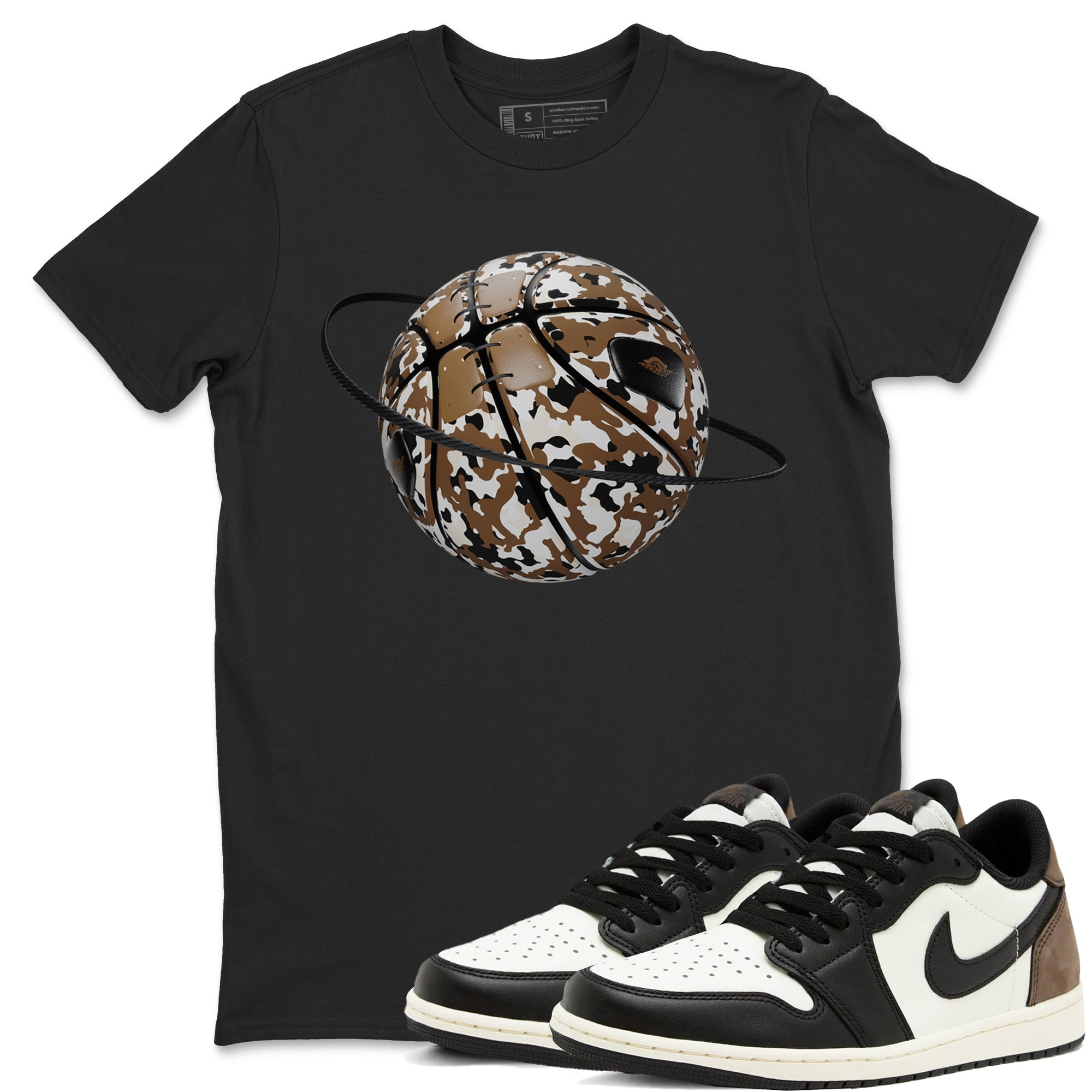 Camo Basketball Planet snkmatch Tees - Air Jordan 1 Mocha