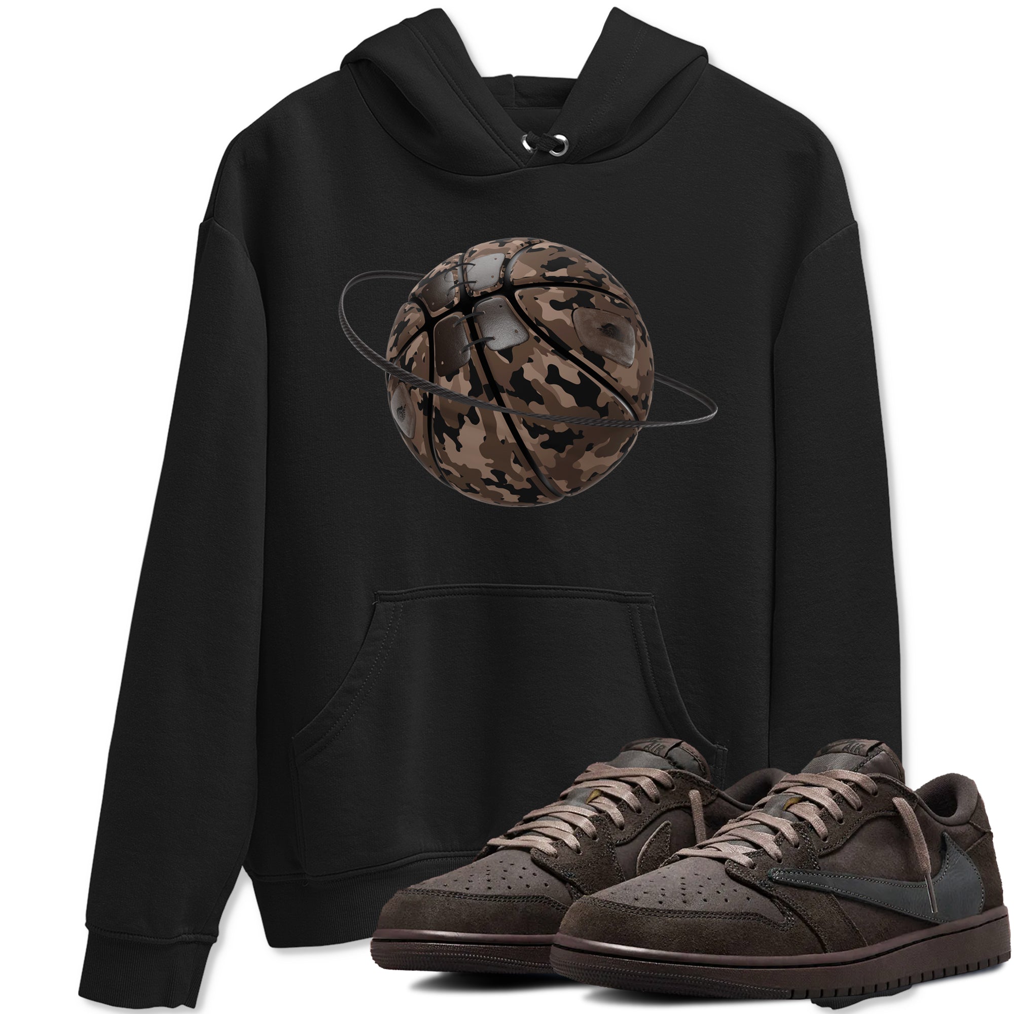 Camo Basketball Planet snkmatch Tees - Air Jordan 1 Travis Scott Velvet Brown