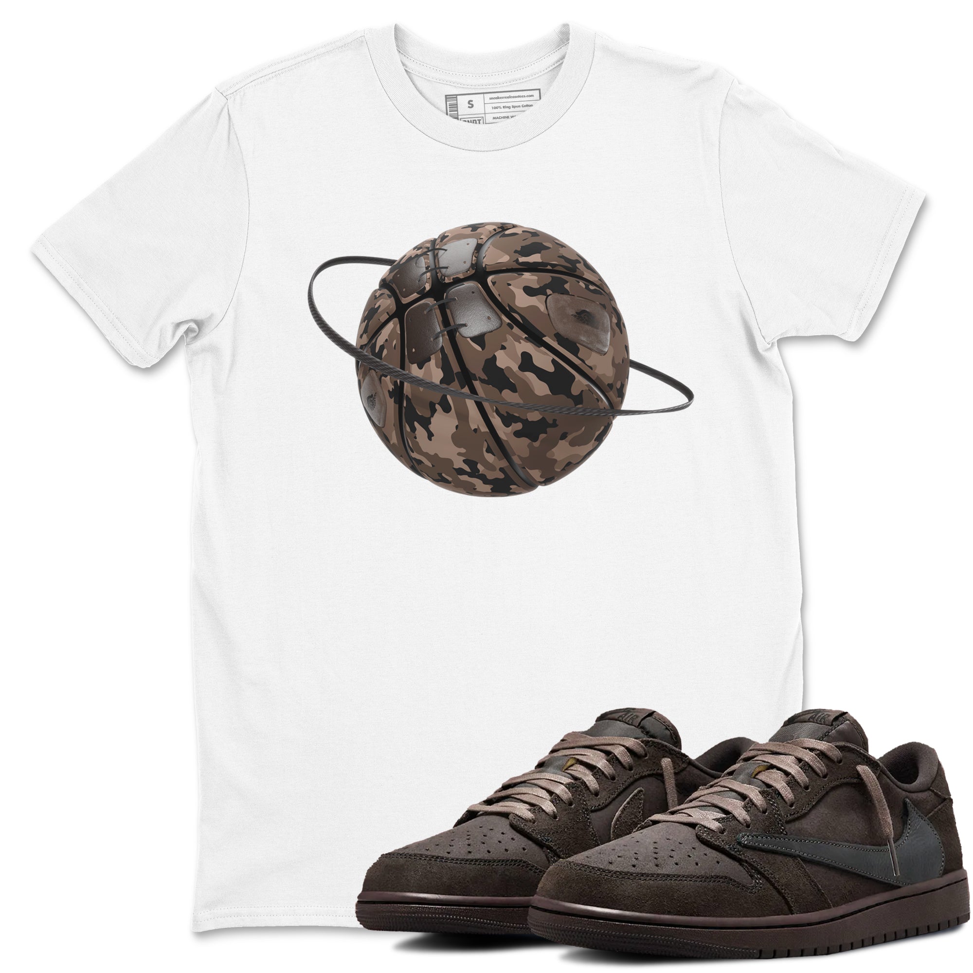 Camo Basketball Planet snkmatch Tees - Air Jordan 1 Travis Scott Velvet Brown