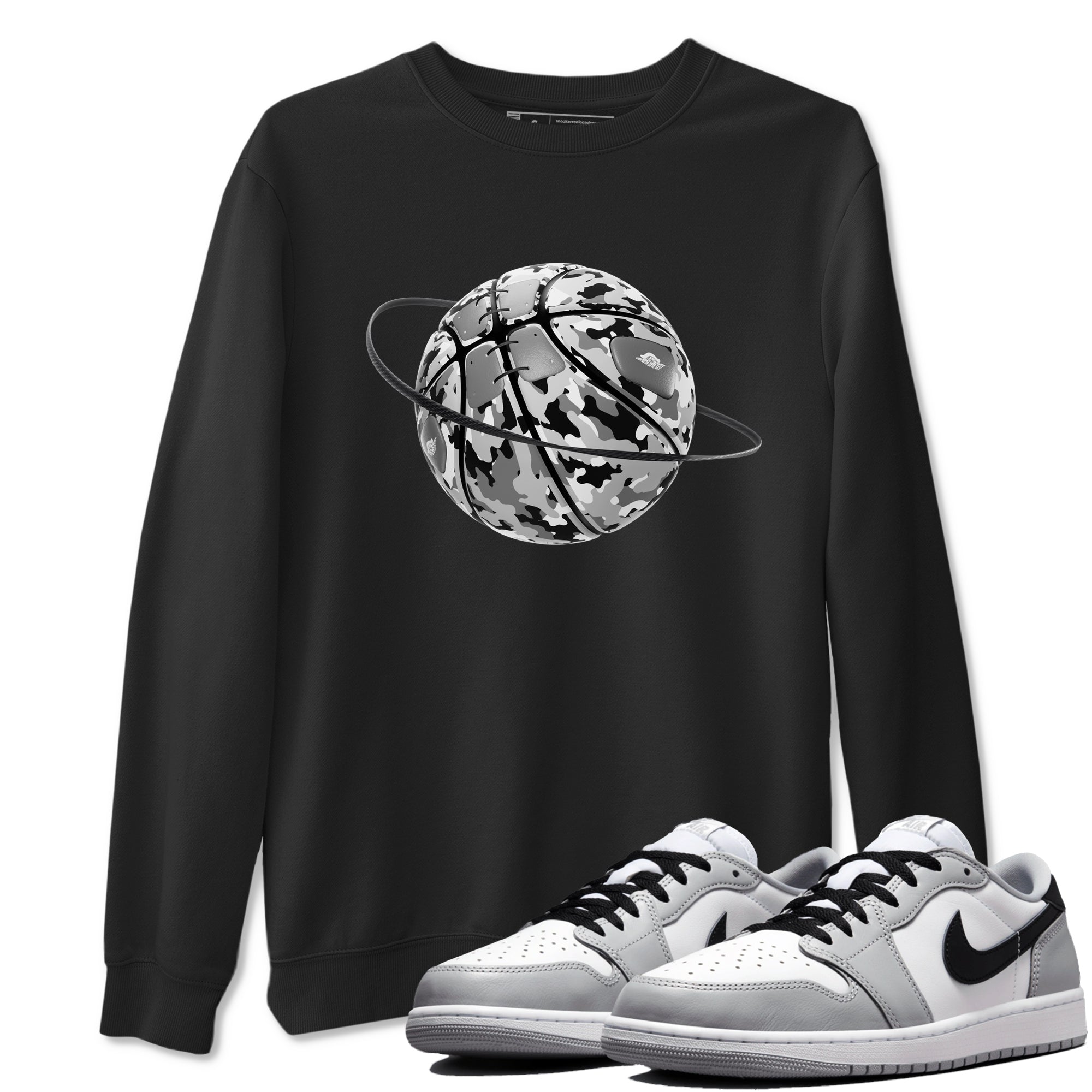 Camo Basketball Planet snkmatch Tees - Air Jordan 1 Wolf Grey