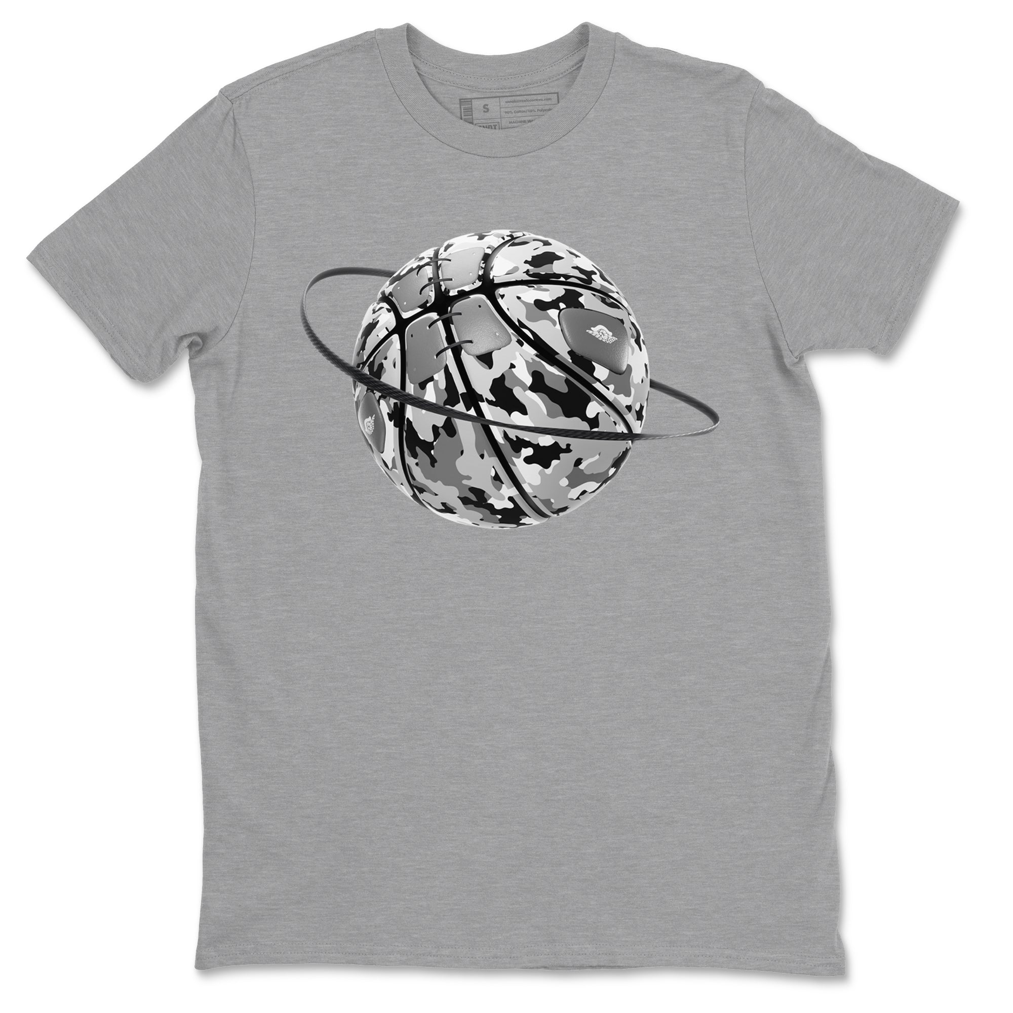 Camo Basketball Planet snkmatch Tees - Air Jordan 1 Wolf Grey