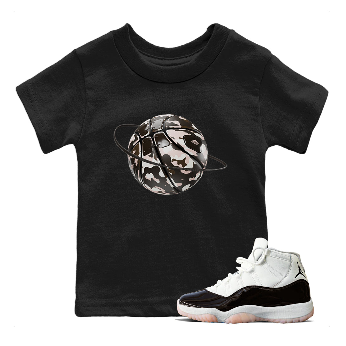 Camo Basketball Planet snkmatch Tee Kids - Air Jordan 11 Neapolitan