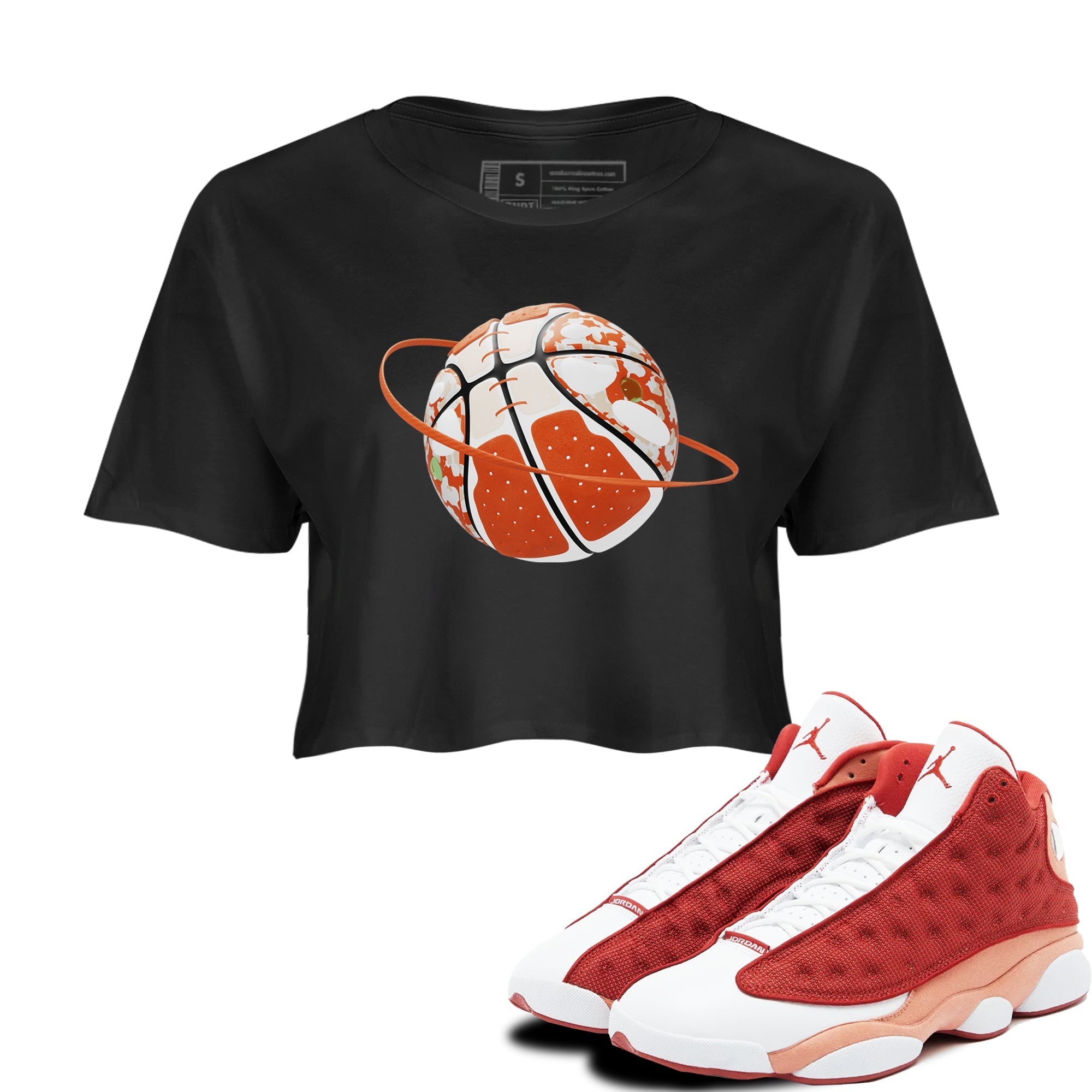 Camo Basketball Planet snkmatch Women's Top - Air Jordan 13 Dune Red