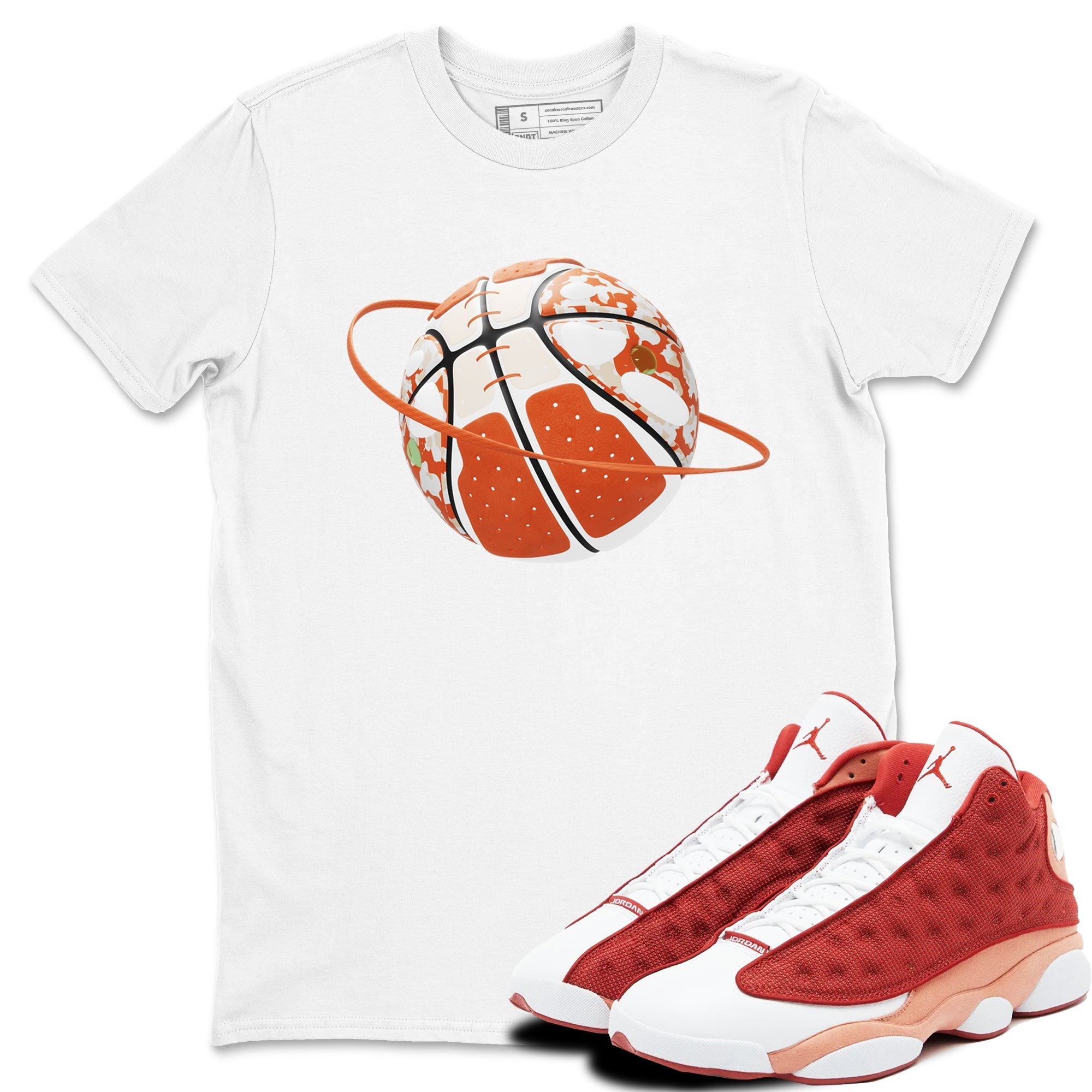 Camo Basketball Planet snkmatch Tees - Air Jordan 13 Dune Red