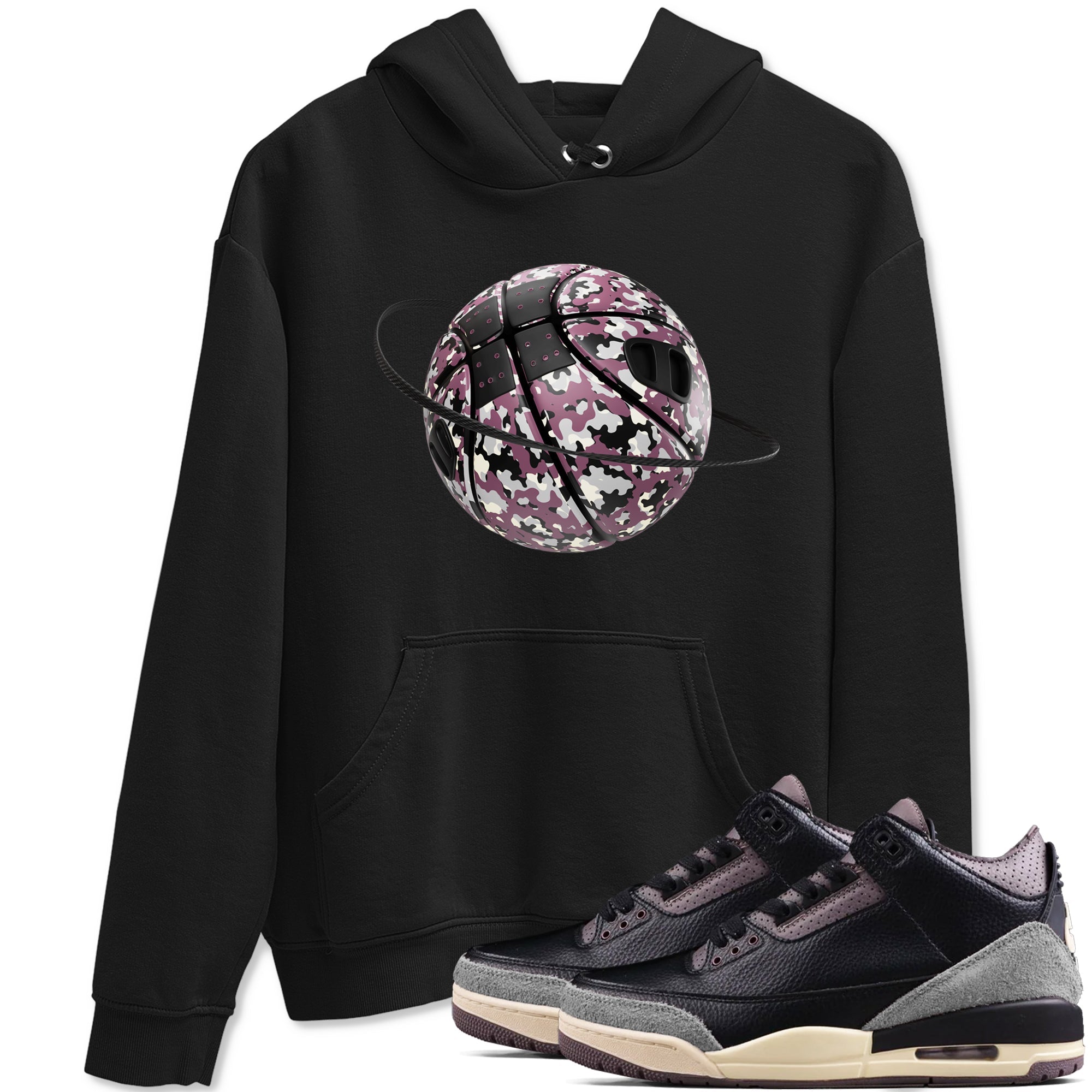 Camo Basketball Planet snkmatch Tees - Air Jordan 3 A Ma Maniere x Black