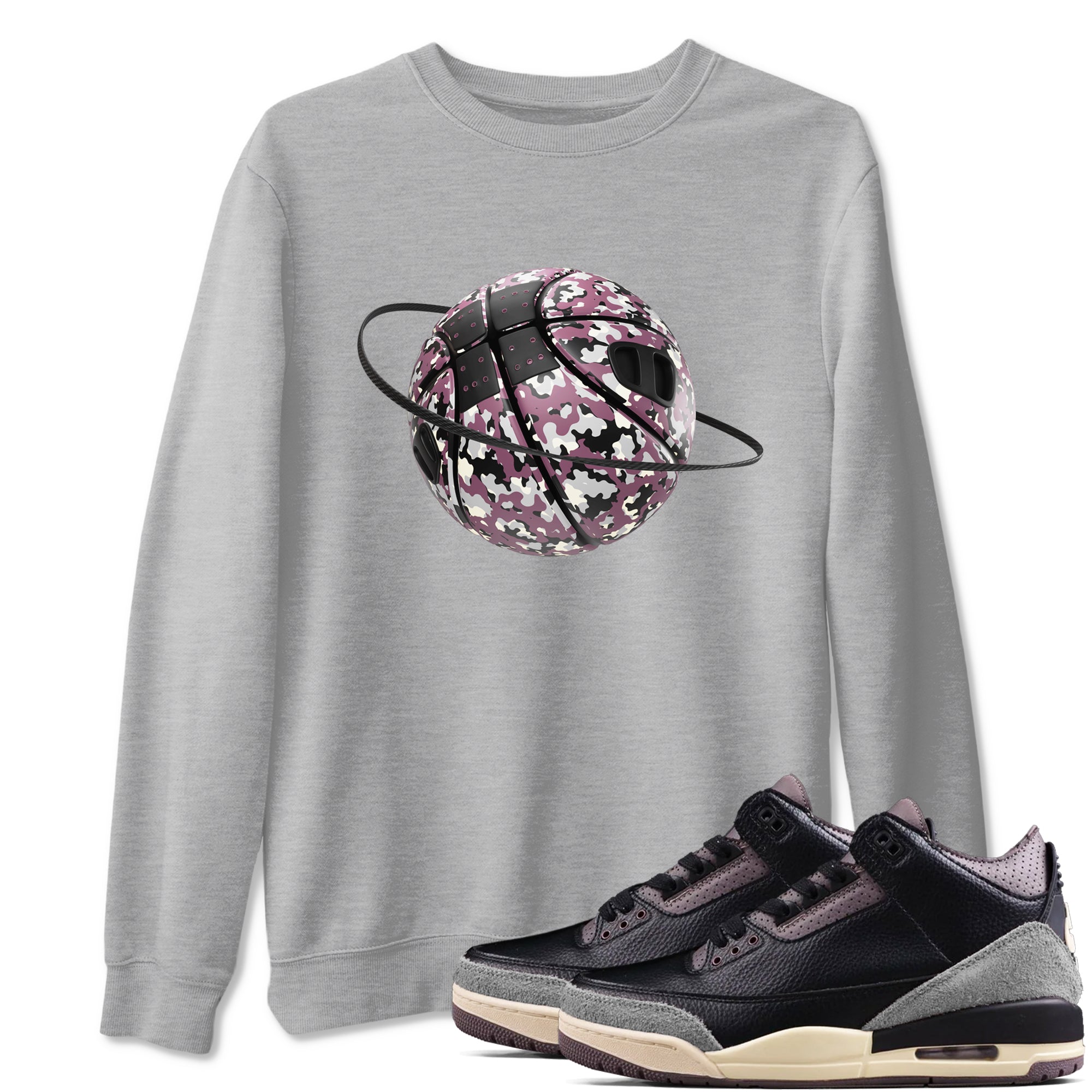 Camo Basketball Planet snkmatch Tees - Air Jordan 3 A Ma Maniere x Black