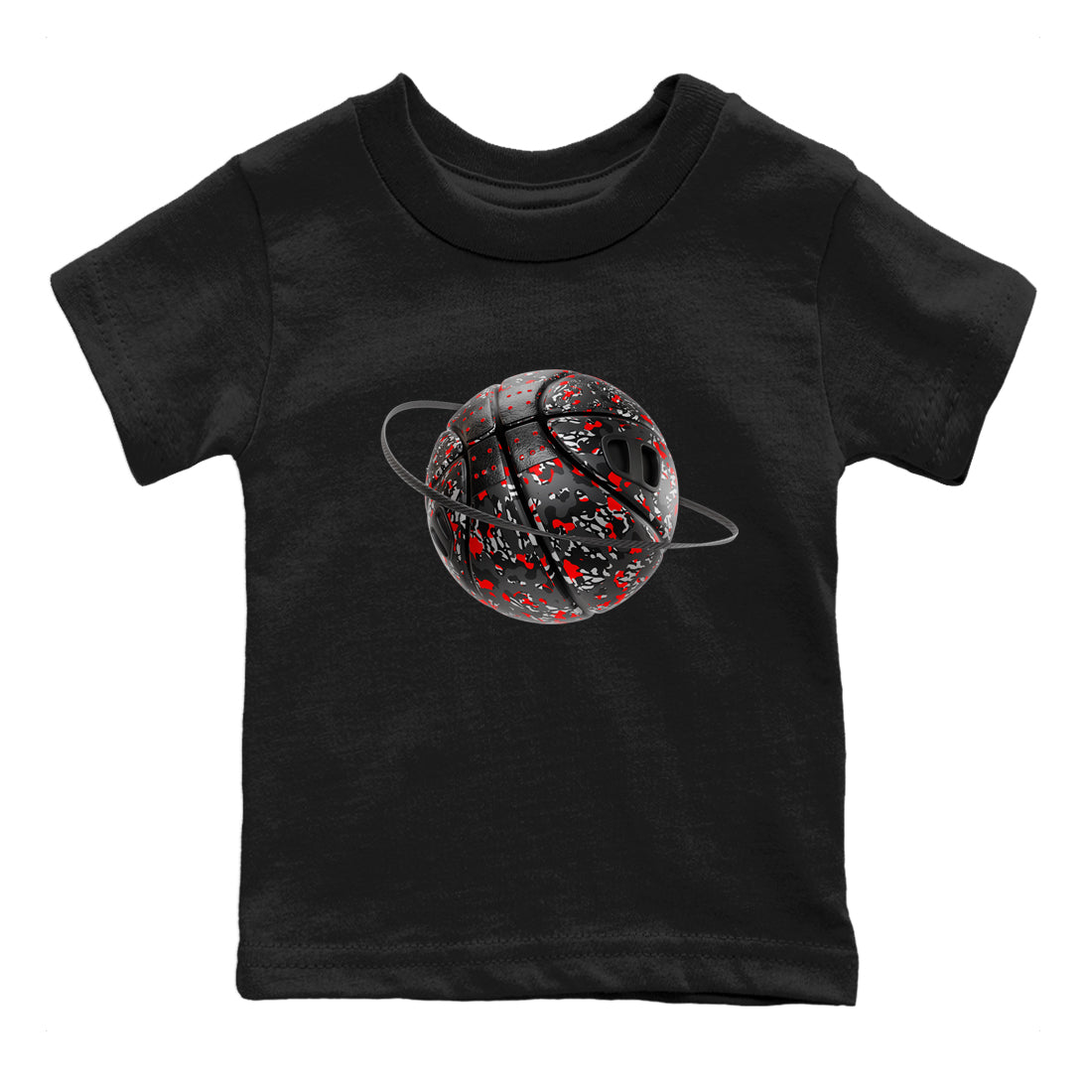 Camo Basketball Planet snkmatch Tees Kids - Air Jordan 3 Black Cement