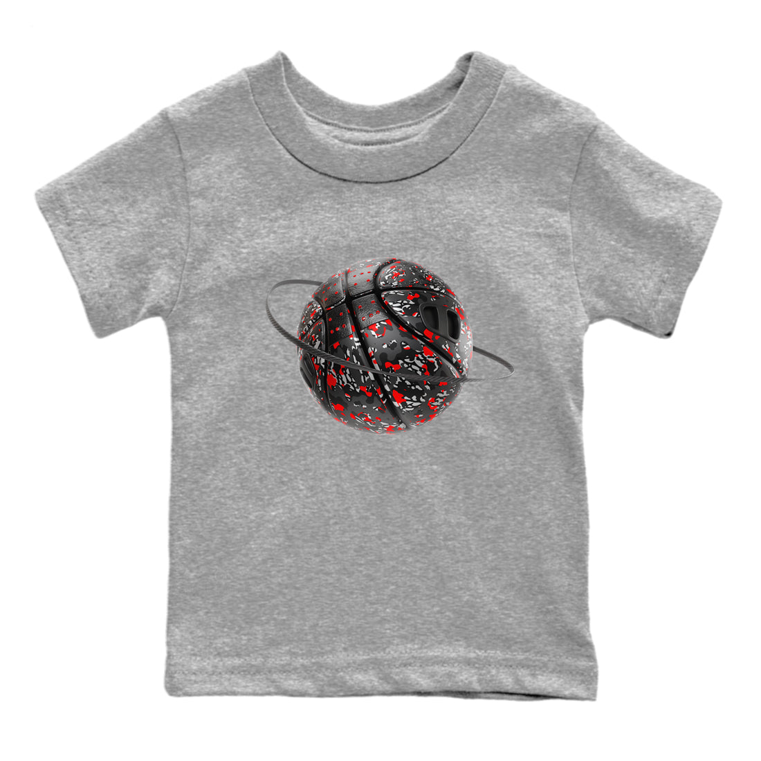 Camo Basketball Planet snkmatch Tees Kids - Air Jordan 3 Black Cement