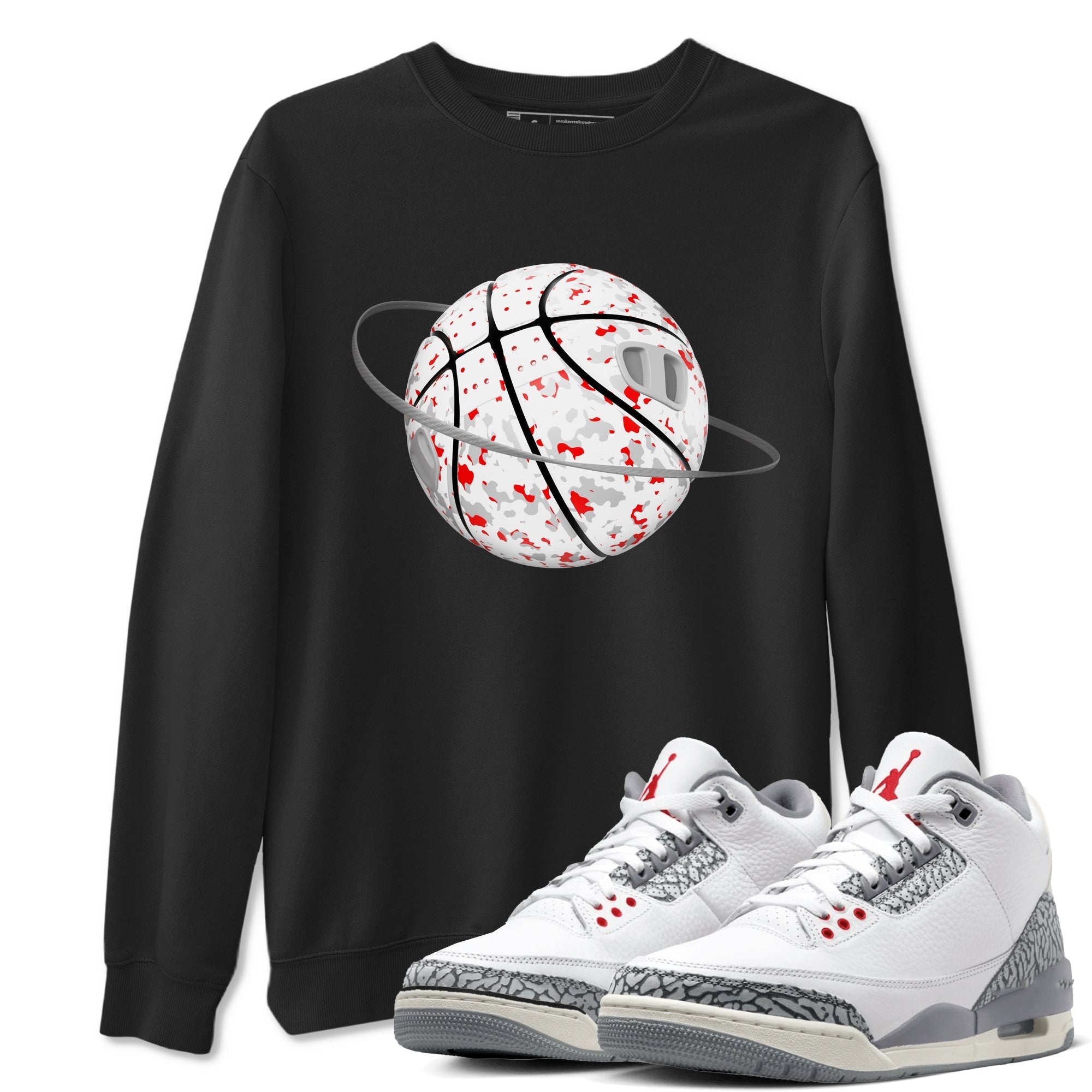 Camo Basketball Planet snkmatch Tees - Air Jordan 3 Cement Grey