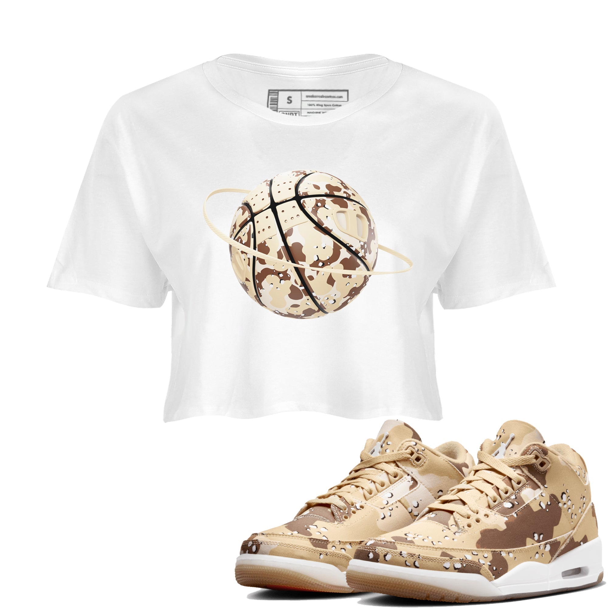 Camo Basketball Planet snkmatch Women's Top - Air Jordan 3 Desert Camo