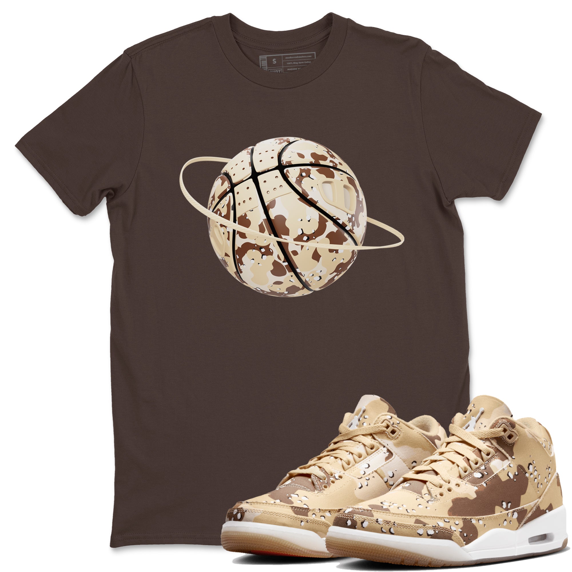 Camo Basketball Planet snkmatch Tees - Air Jordan 3 Desert Camo