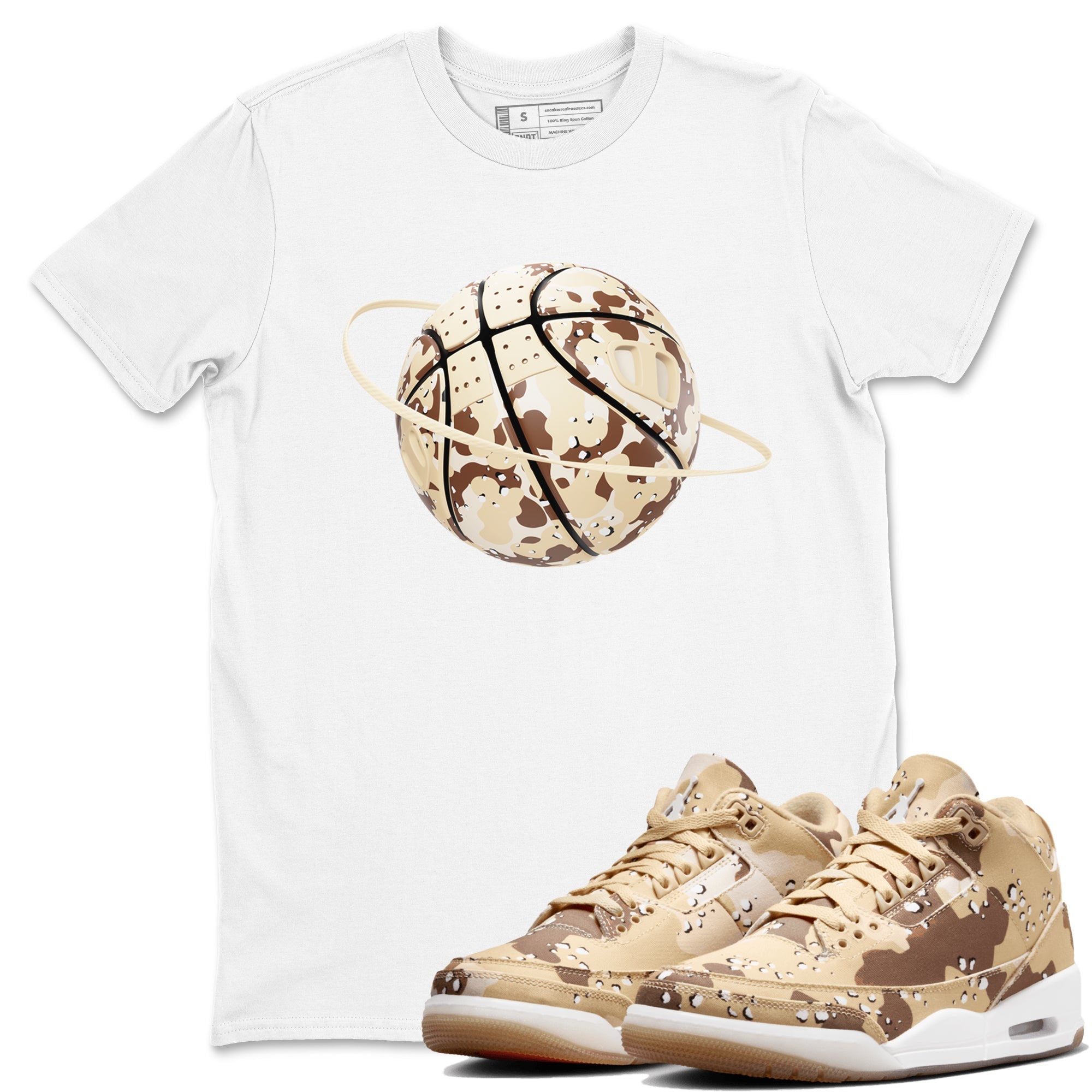 Camo Basketball Planet snkmatch Tees - Air Jordan 3 Desert Camo